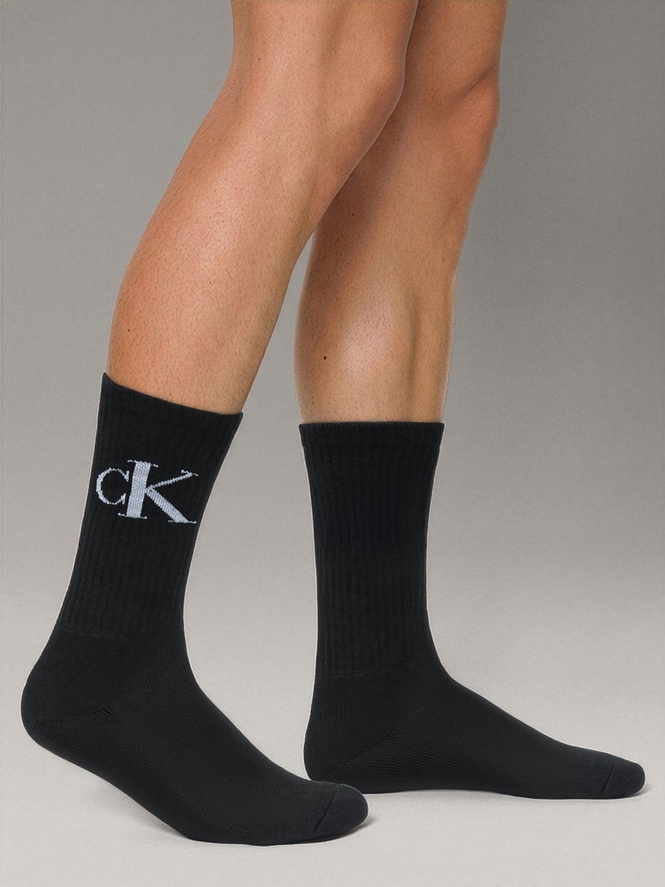 Pack de 5 Calcetines Largos con Logo Negro Calvin Klein-1