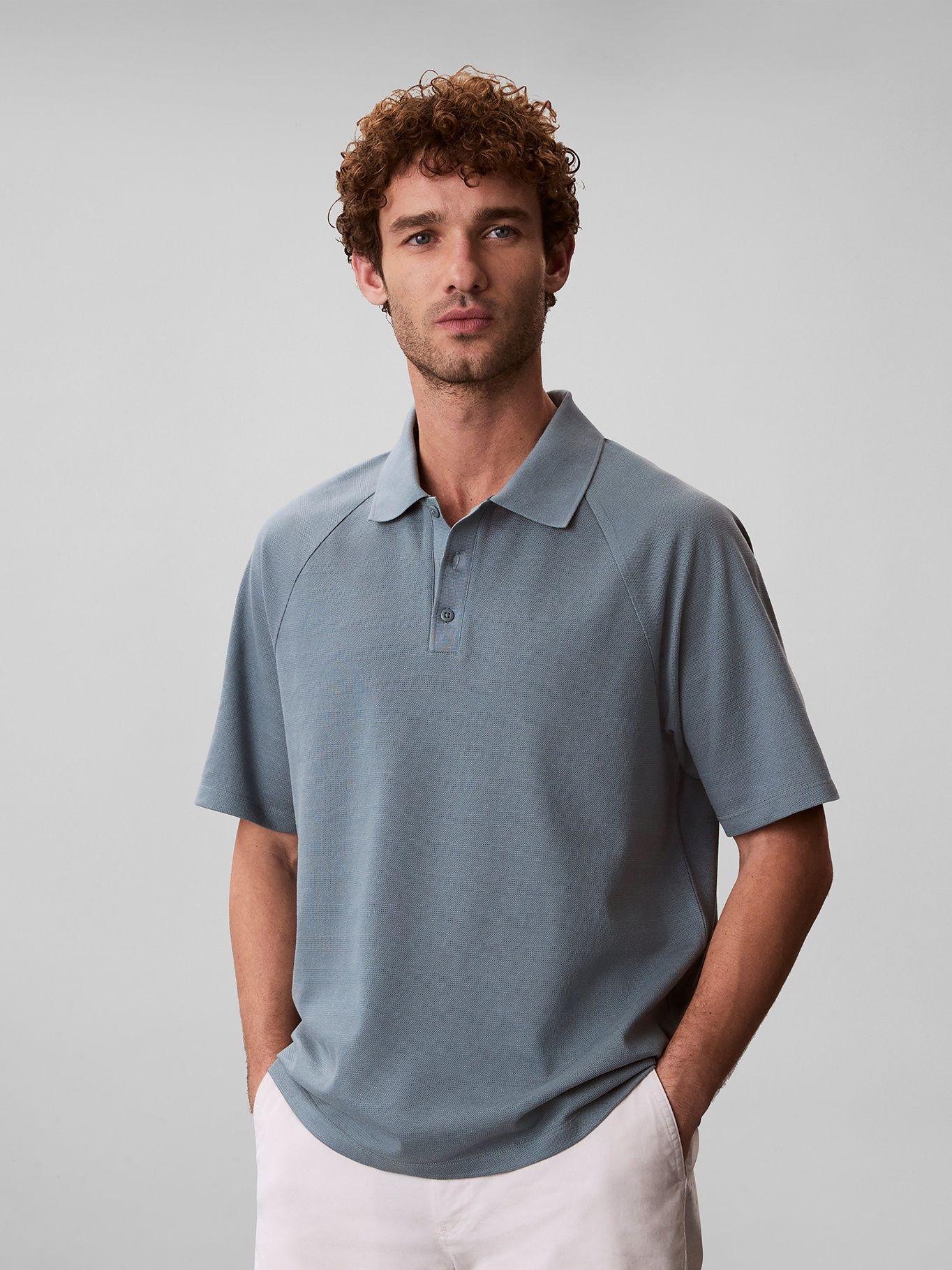 Polo Easy Bar Jacquard Gris Calvin Klein-0