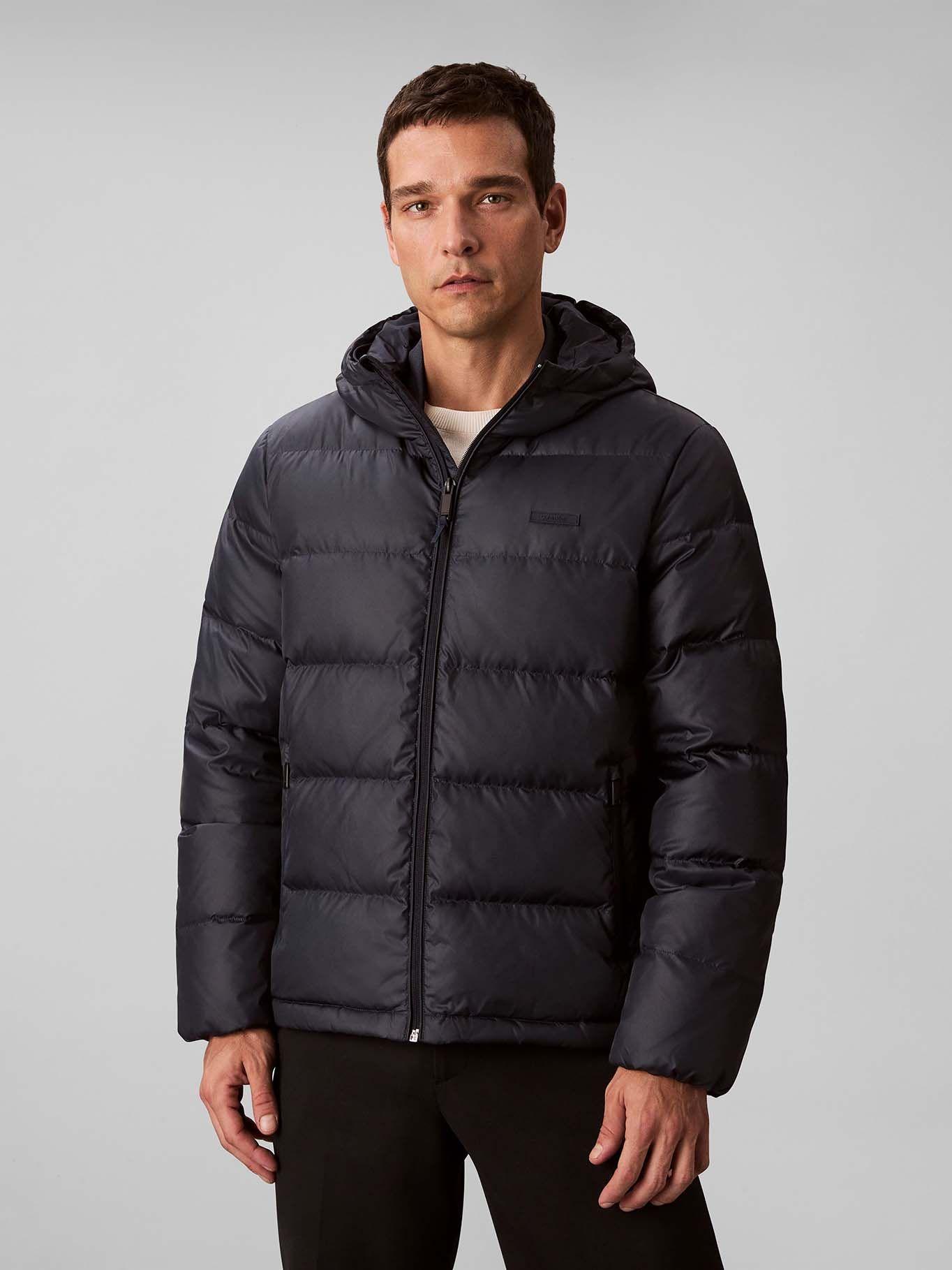 Parka Acolchada con Gorro Azul Calvin Klein-0