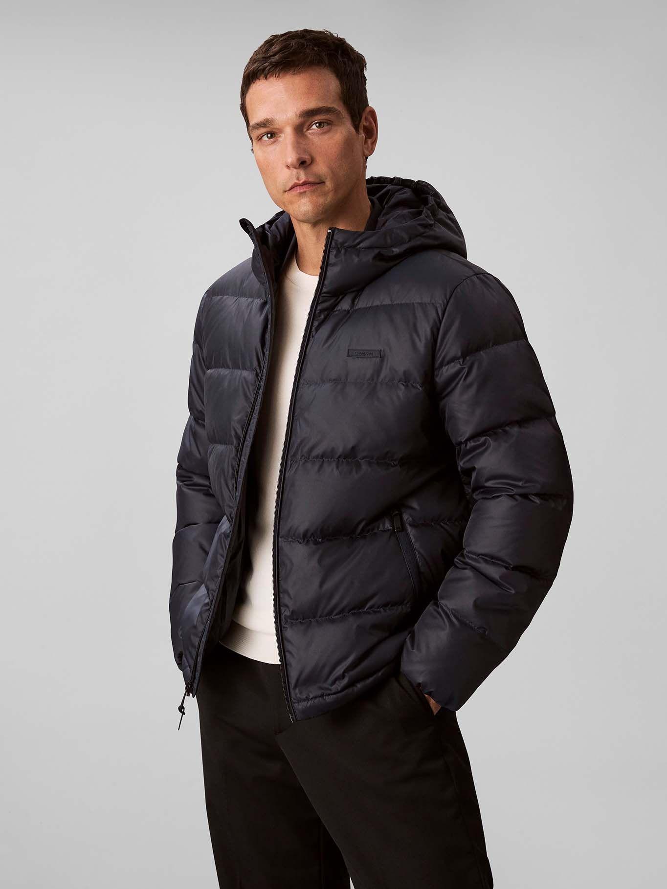 Parka Acolchada con Gorro Azul Calvin Klein-3