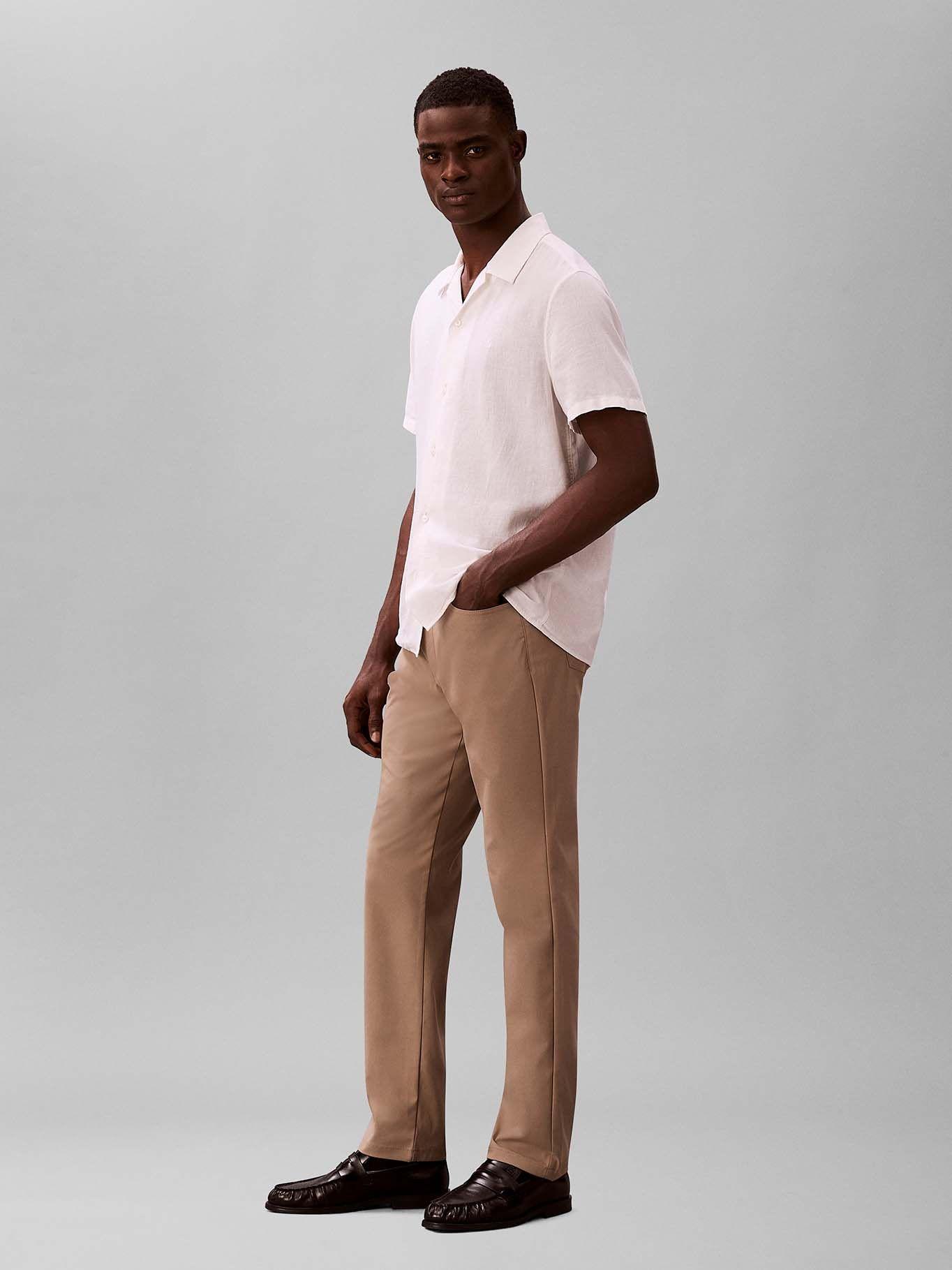 Pantalón Stretch Slim Beige Calvin Klein-3