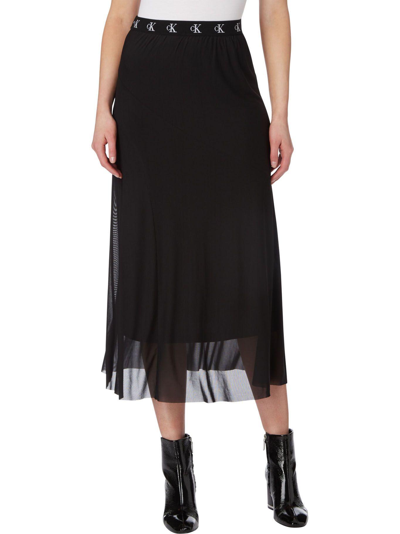 Falda Zebra Skirt Negro Calvin Klein-0