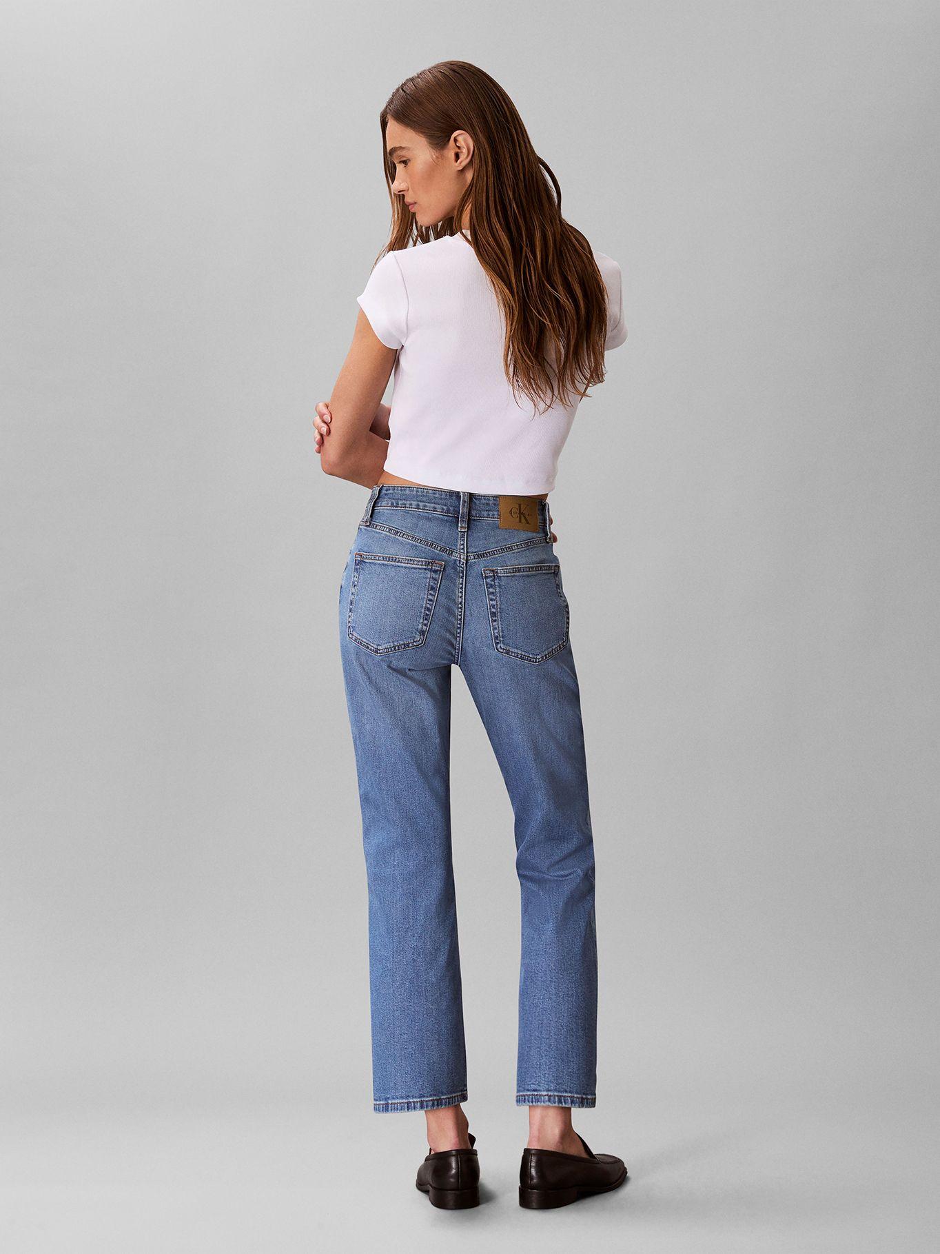 Jeans High Rise Straight Azul Calvin Klein-2