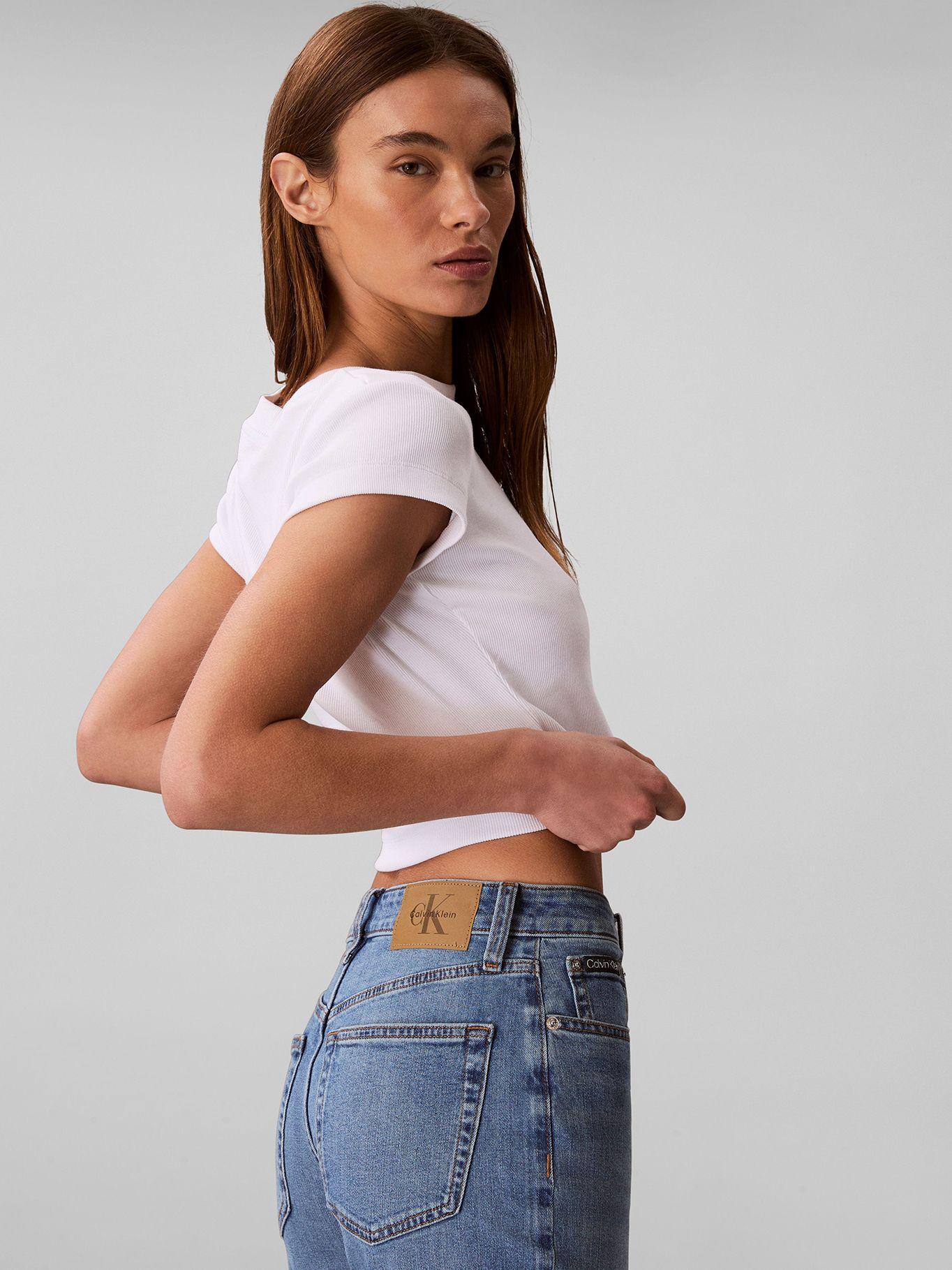 Jeans High Rise Straight Azul Calvin Klein-4