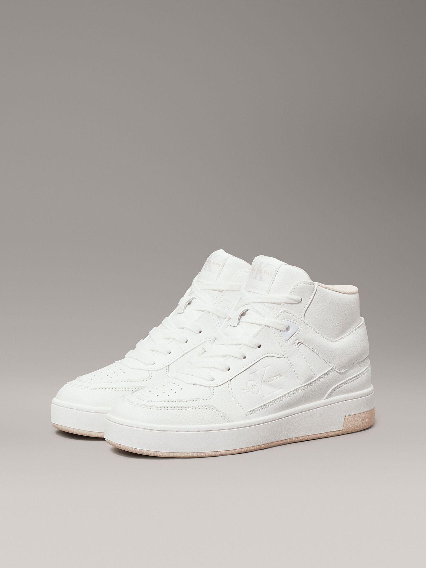 Zapatillas altas de cuero sintético Blanco Calvin Klein-0