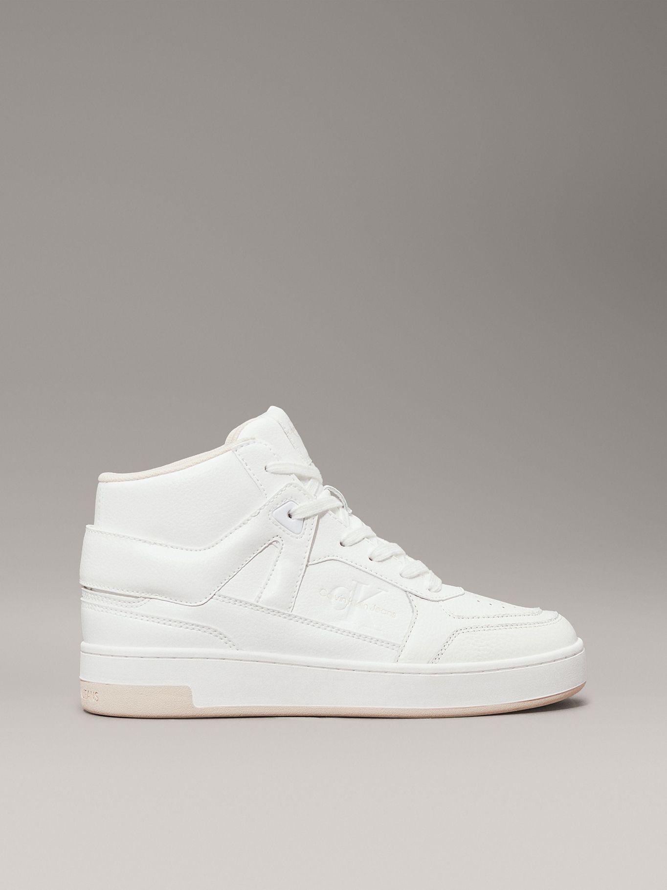 Zapatillas altas de cuero sintético Blanco Calvin Klein-4