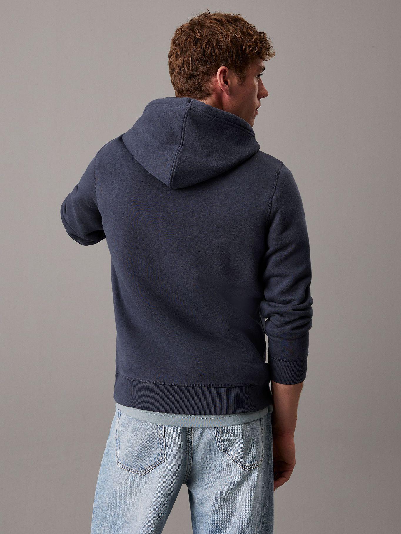 Polerón con felpa gorro y monograma Azul Calvin Klein-2
