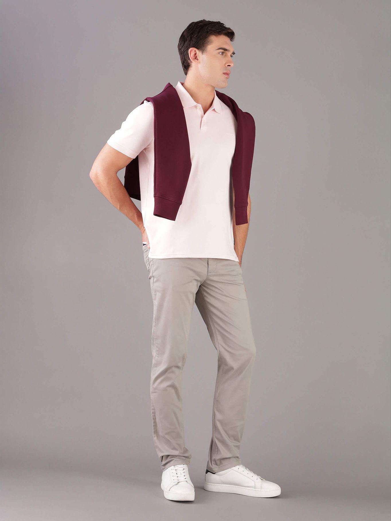 Polo Solid - Liquid Rosado Calvin Klein-1