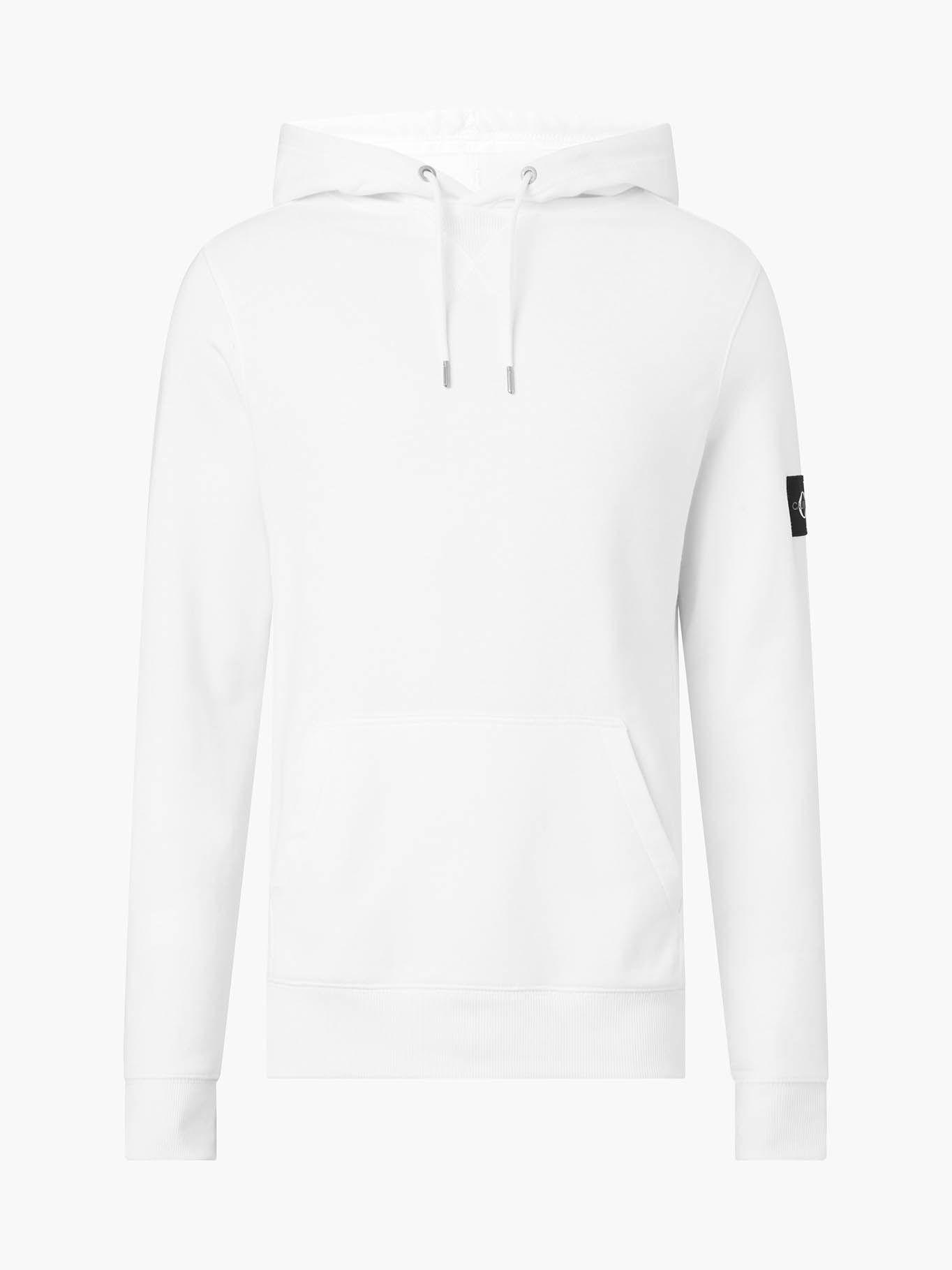 Hoodie Monogram Sleeve Blanco Calvin Klein-4