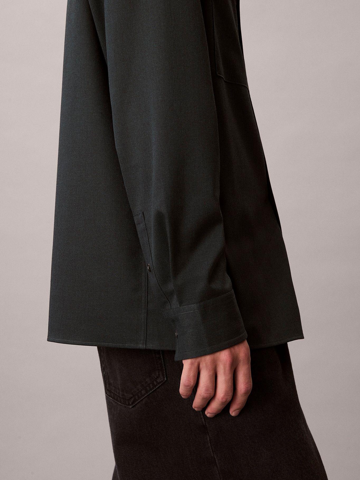 Camisa con Bolsillos Frontales Negro Calvin Klein-5