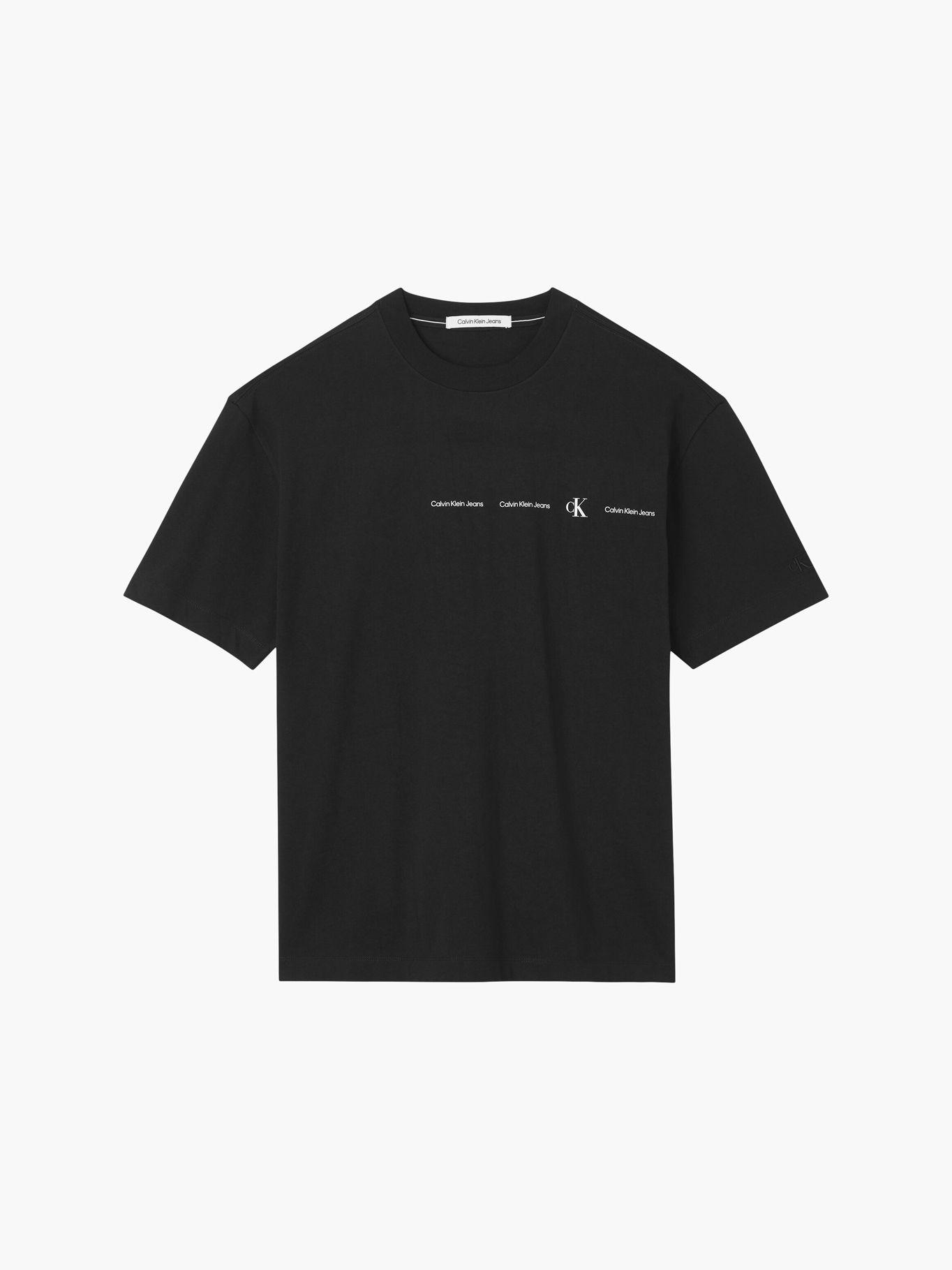 Polera Oversized Repeat Logo Negro Calvin Klein-4