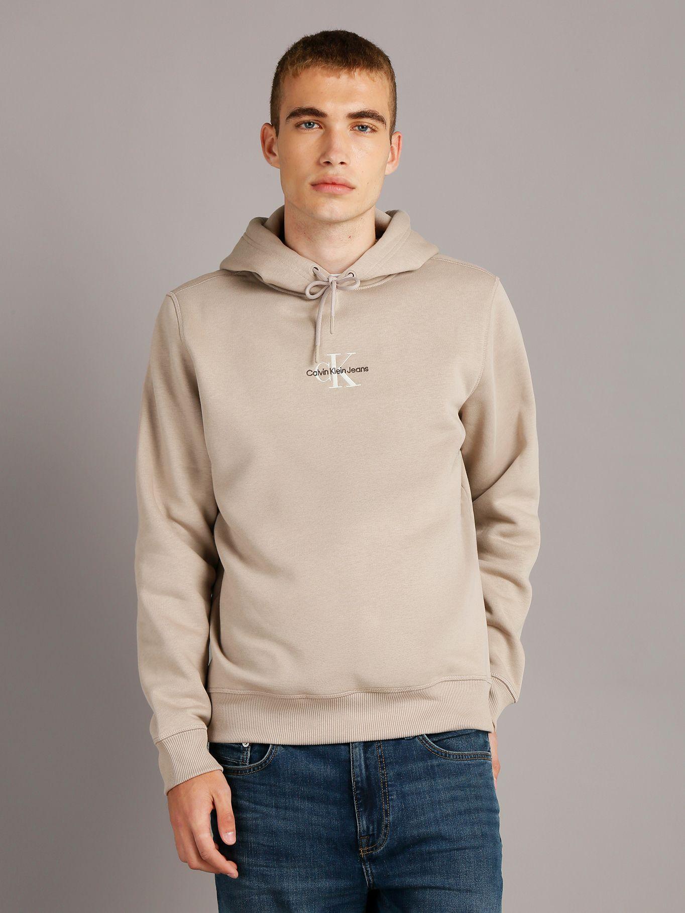 Polerón con Gorro Monologo Beige Calvin Klein-0