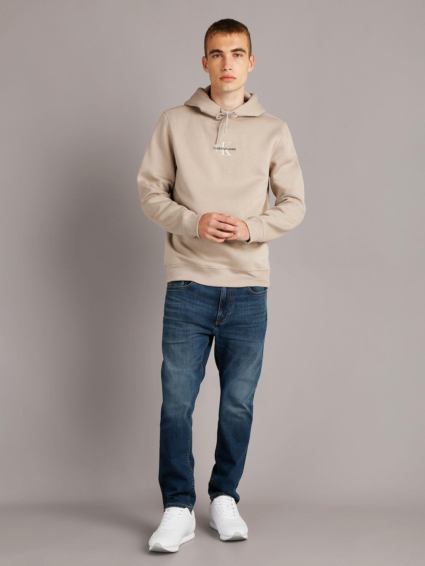 Polerón con Gorro Monologo Beige Calvin Klein-1