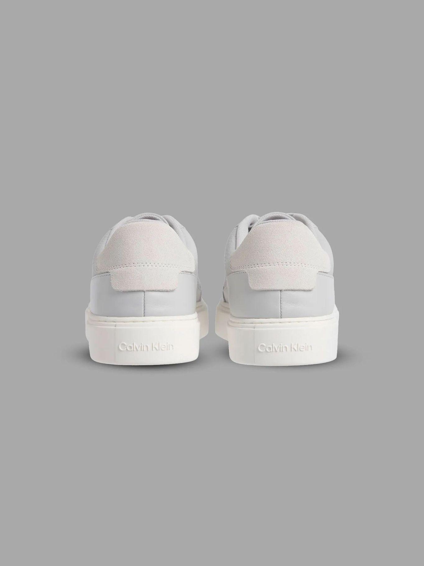 Zapatillas de Cuero Lace Up Basket Gris Calvin Klein-1
