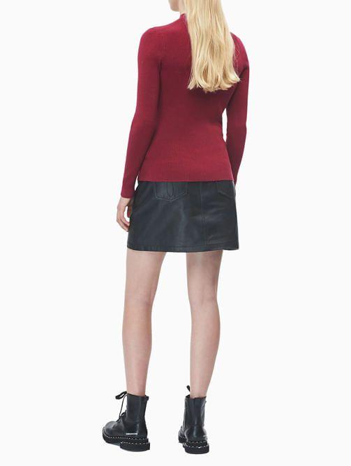 Suéter de Lana y Punto de Canalé Rojo Calvin Klein-2