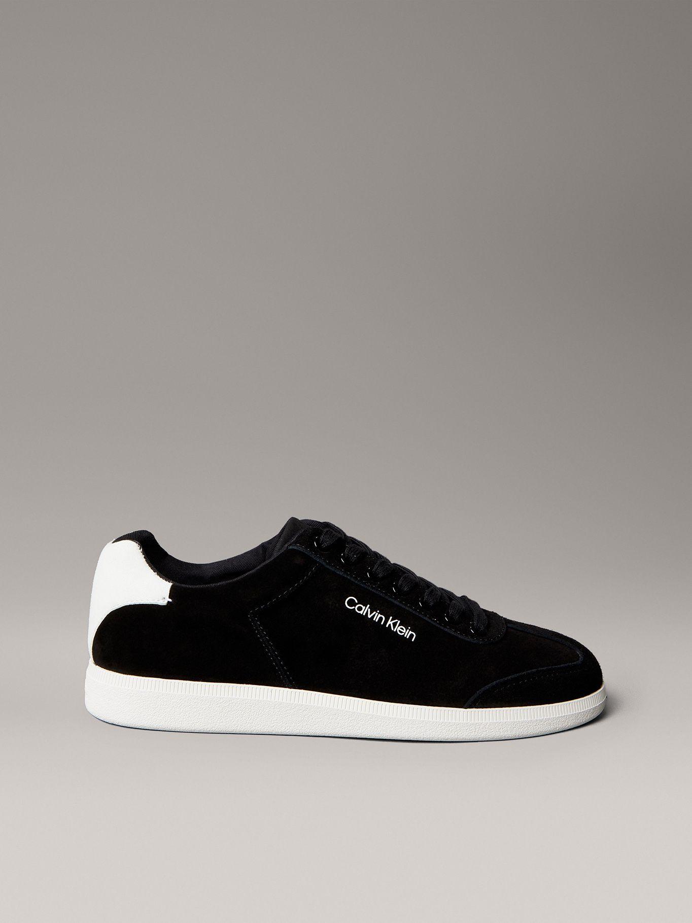 Zapatillas Corte Bajo Textura Gamuza Negro Calvin Klein-4