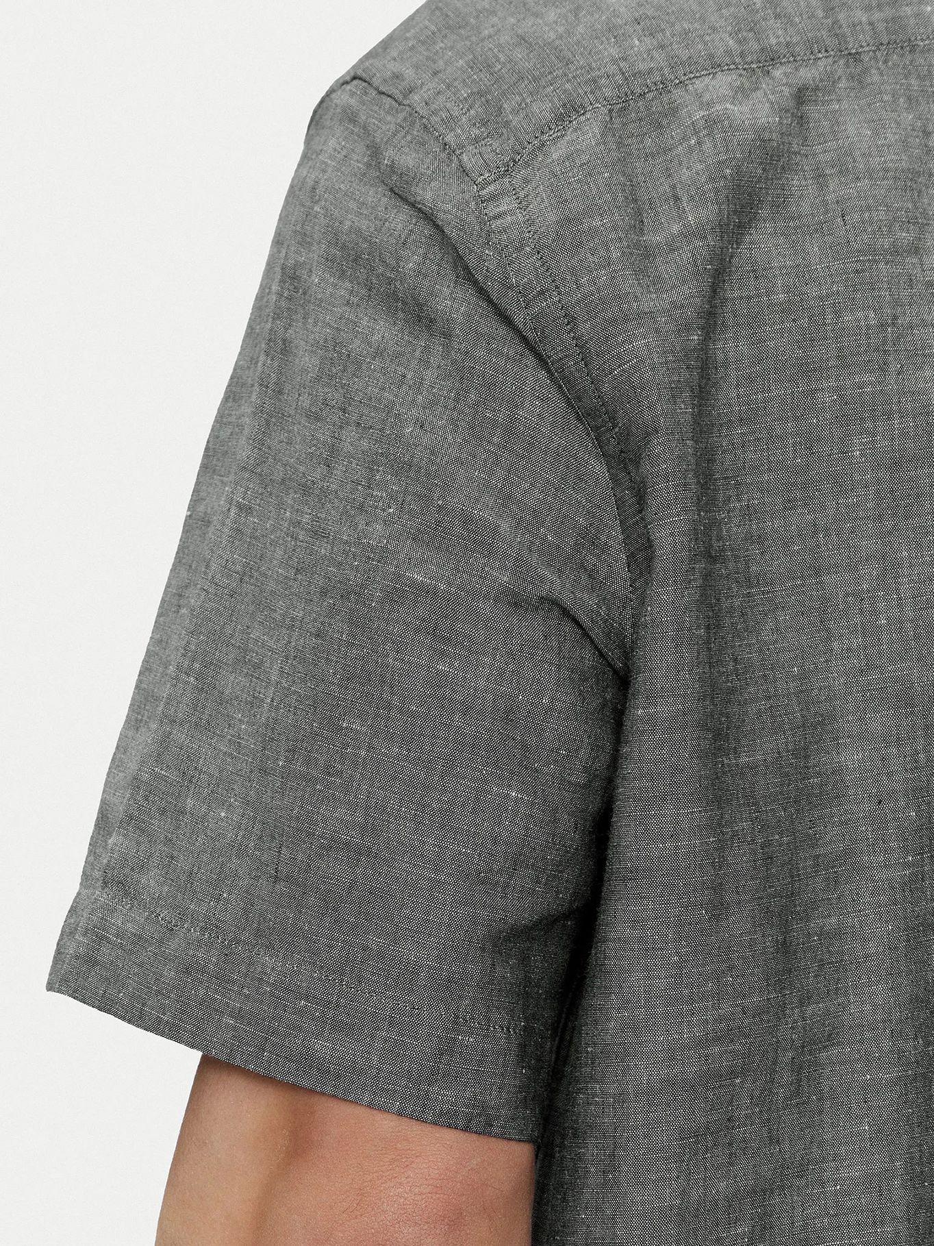 Camisa Linen Cotton Cuban Gris Calvin Klein-4