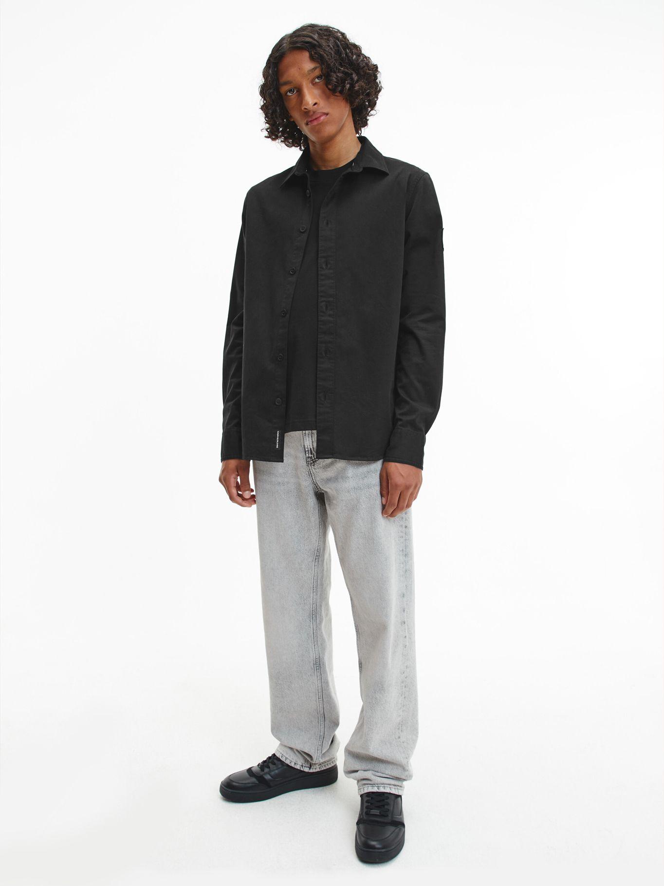 Camisa Monogram Badge Negro Calvin Klein-1