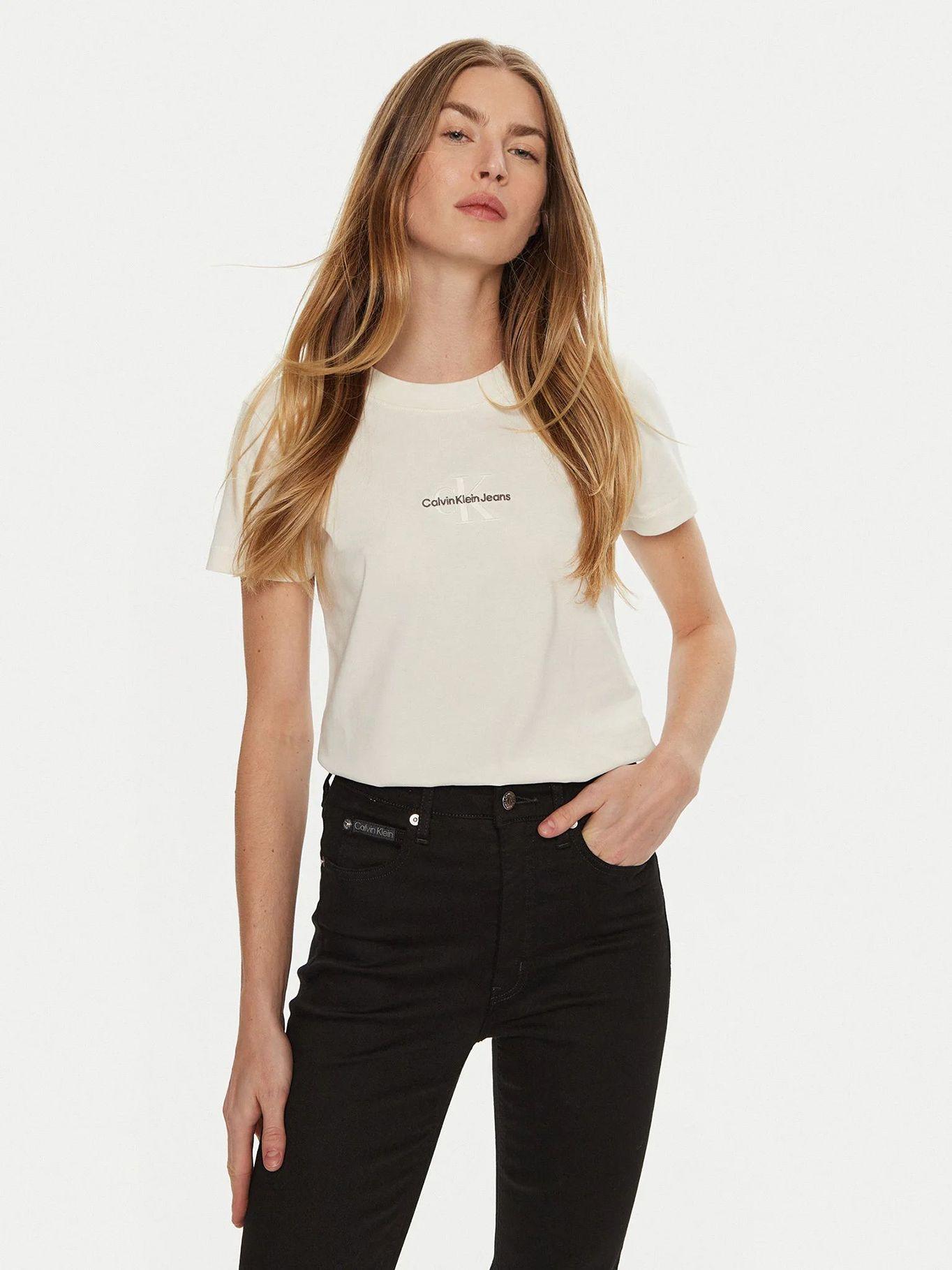Polera Monologo Slim Crema Calvin Klein-0