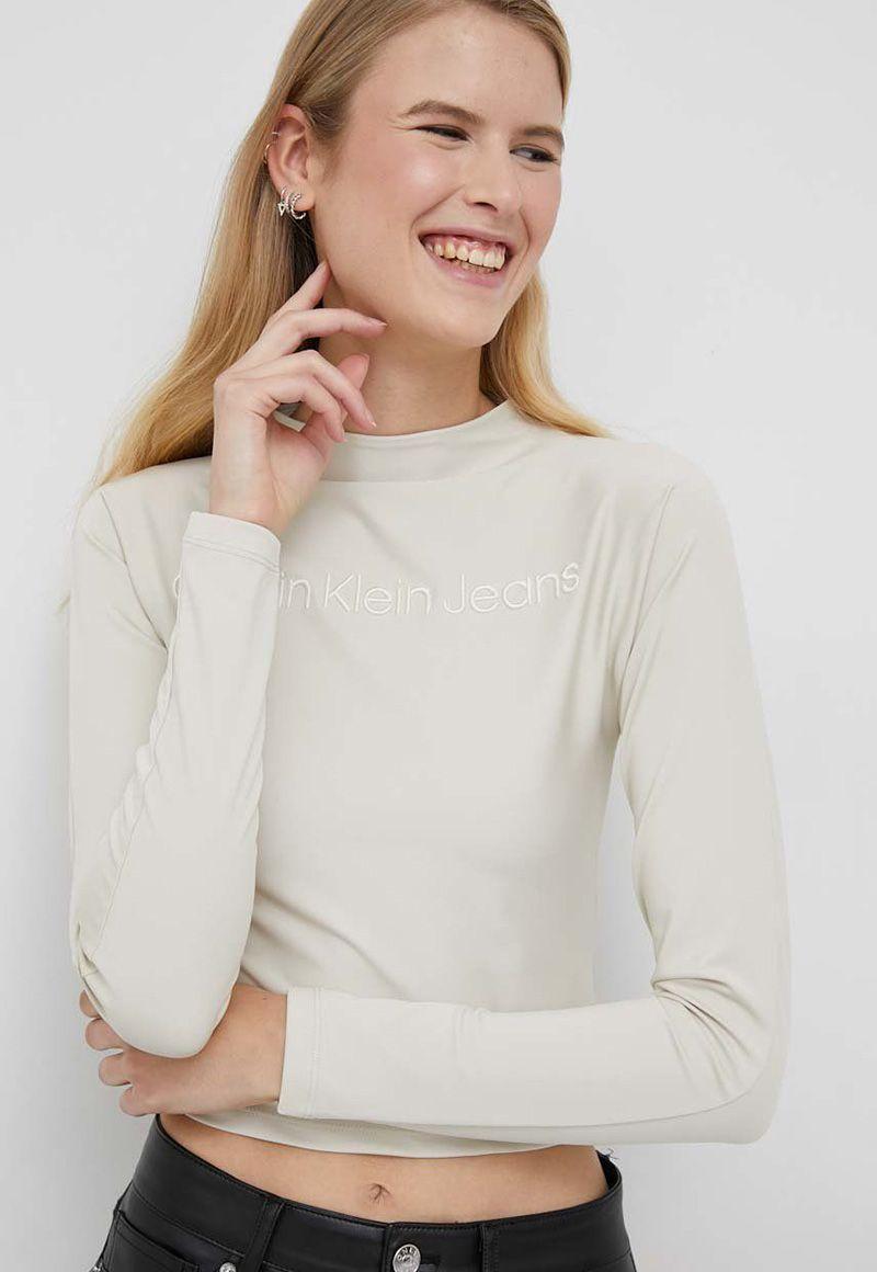 Polera Shiny Tight Beige Calvin Klein-0