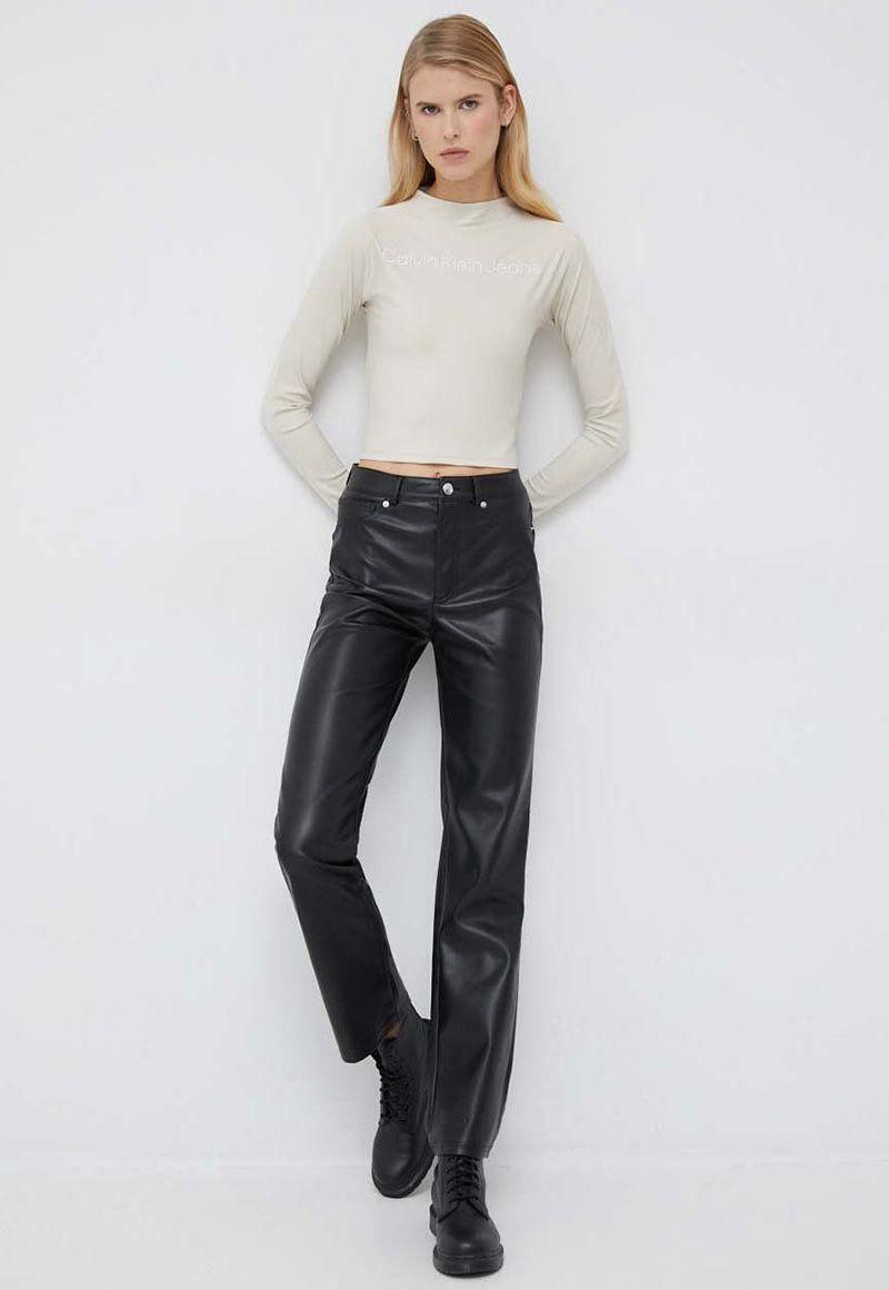 Polera Shiny Tight Beige Calvin Klein-1