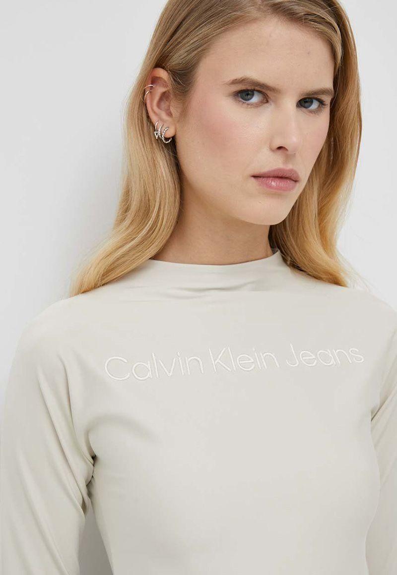 Polera Shiny Tight Beige Calvin Klein-3
