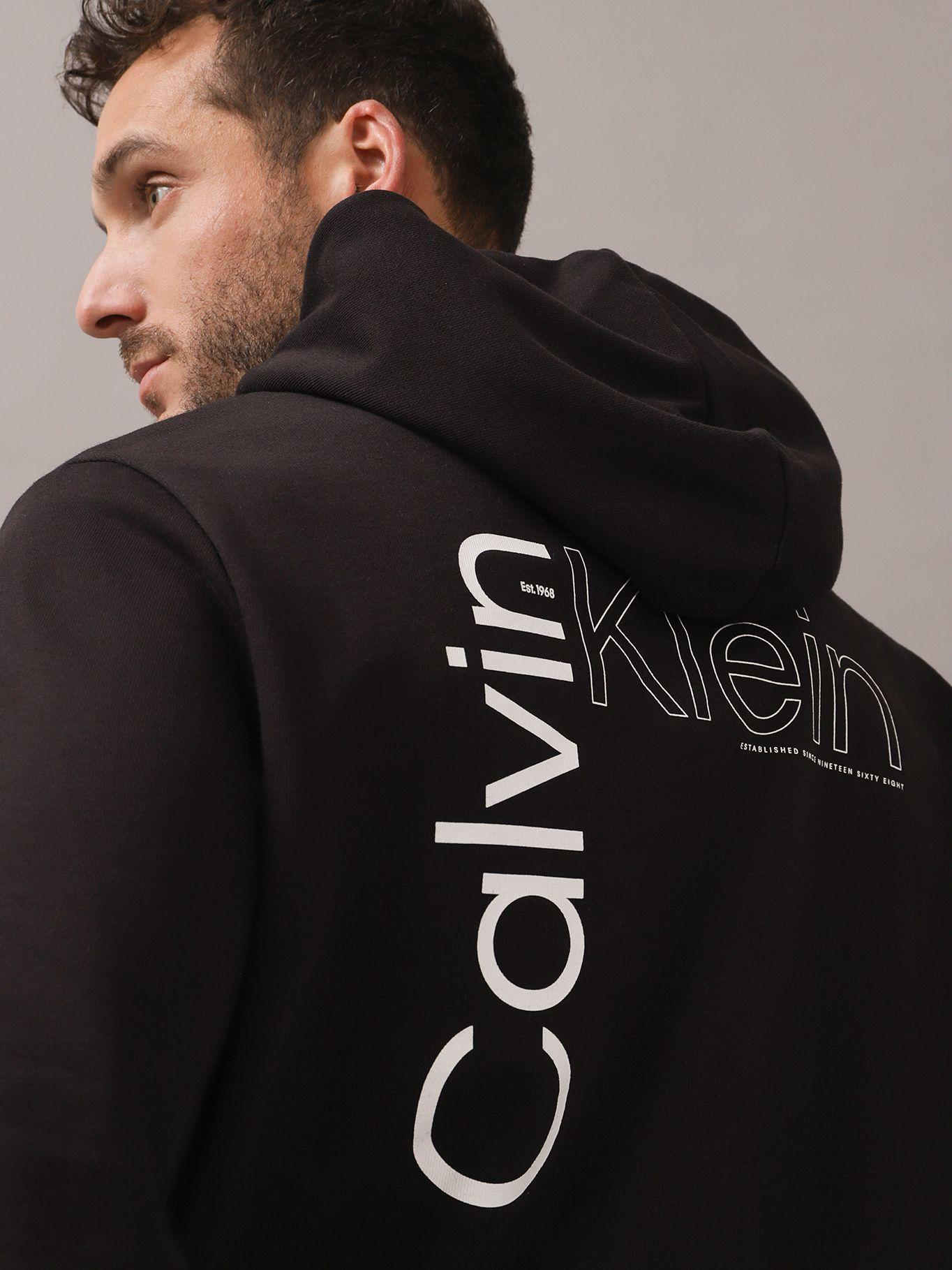 Polerón con Gorro Angled Back Logo Negro Calvin Klein-3