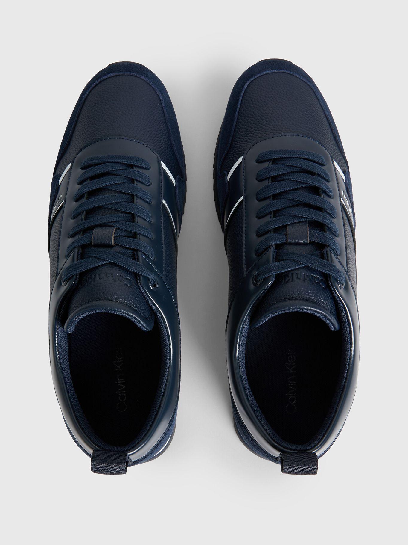 Zapatilla Low Top Lace Up Lth Azul Calvin Klein-2