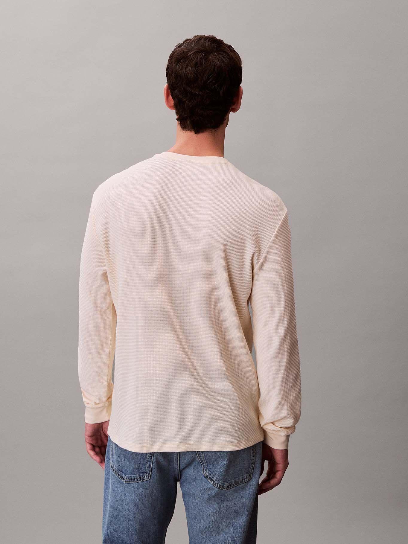 Polera Manga Larga en Tejido Punto Crema Calvin Klein-2