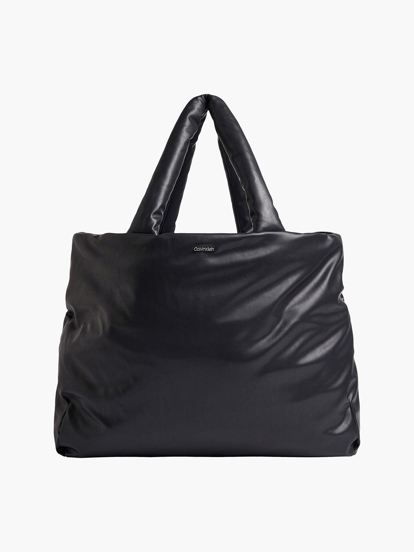 Cartera Puffed Tote Negro Calvin Klein-1