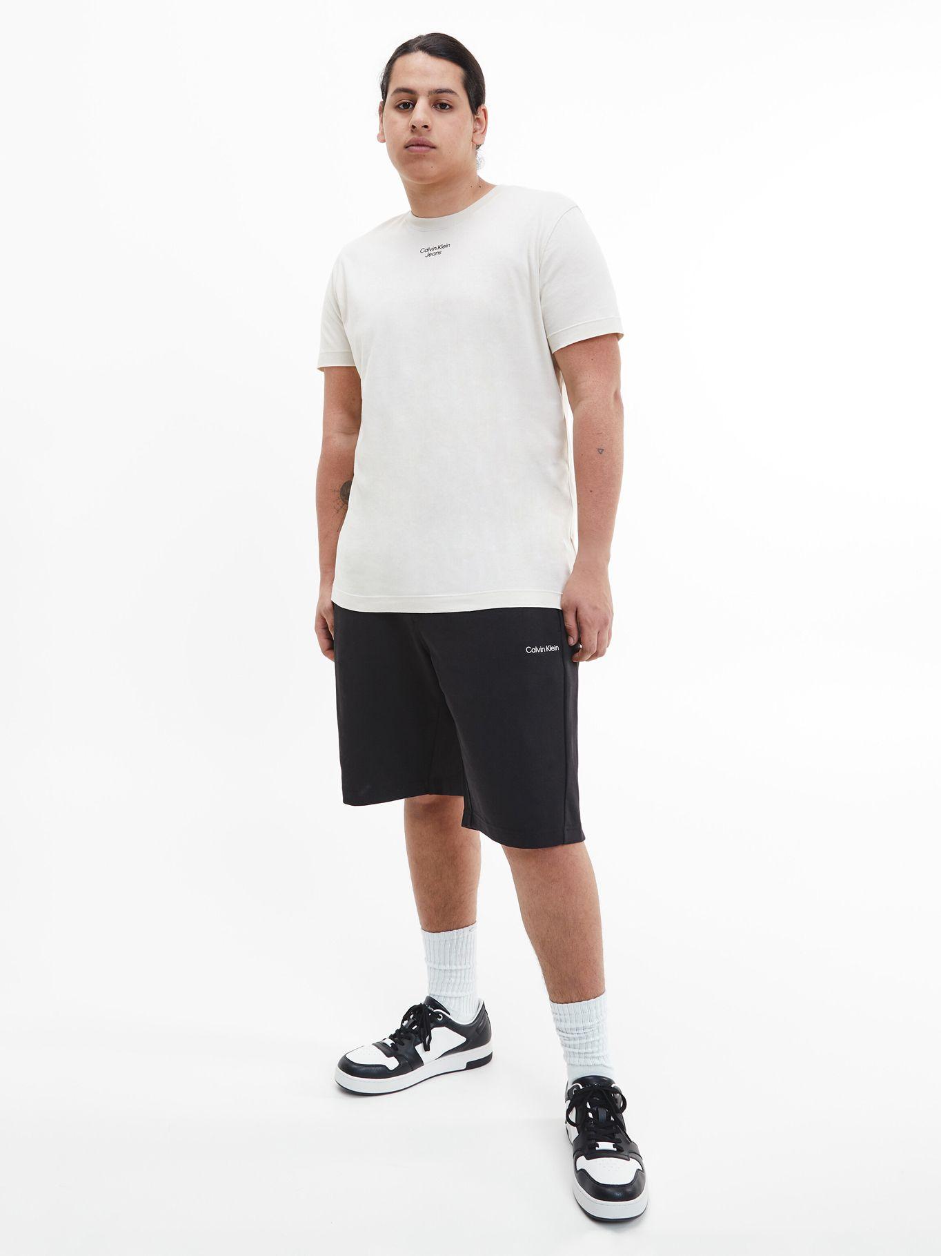 Polera Stacked Slim Beige Calvin Klein-4