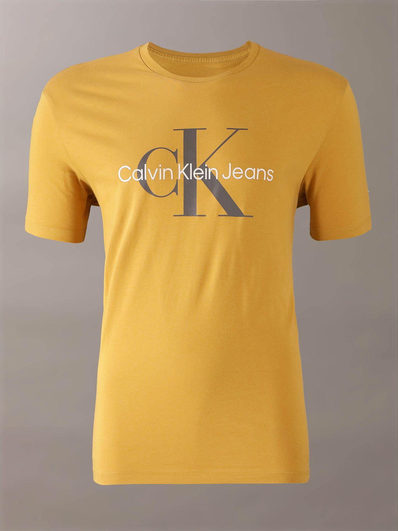 Polera Monogram Crew Amarillo Calvin Klein-4