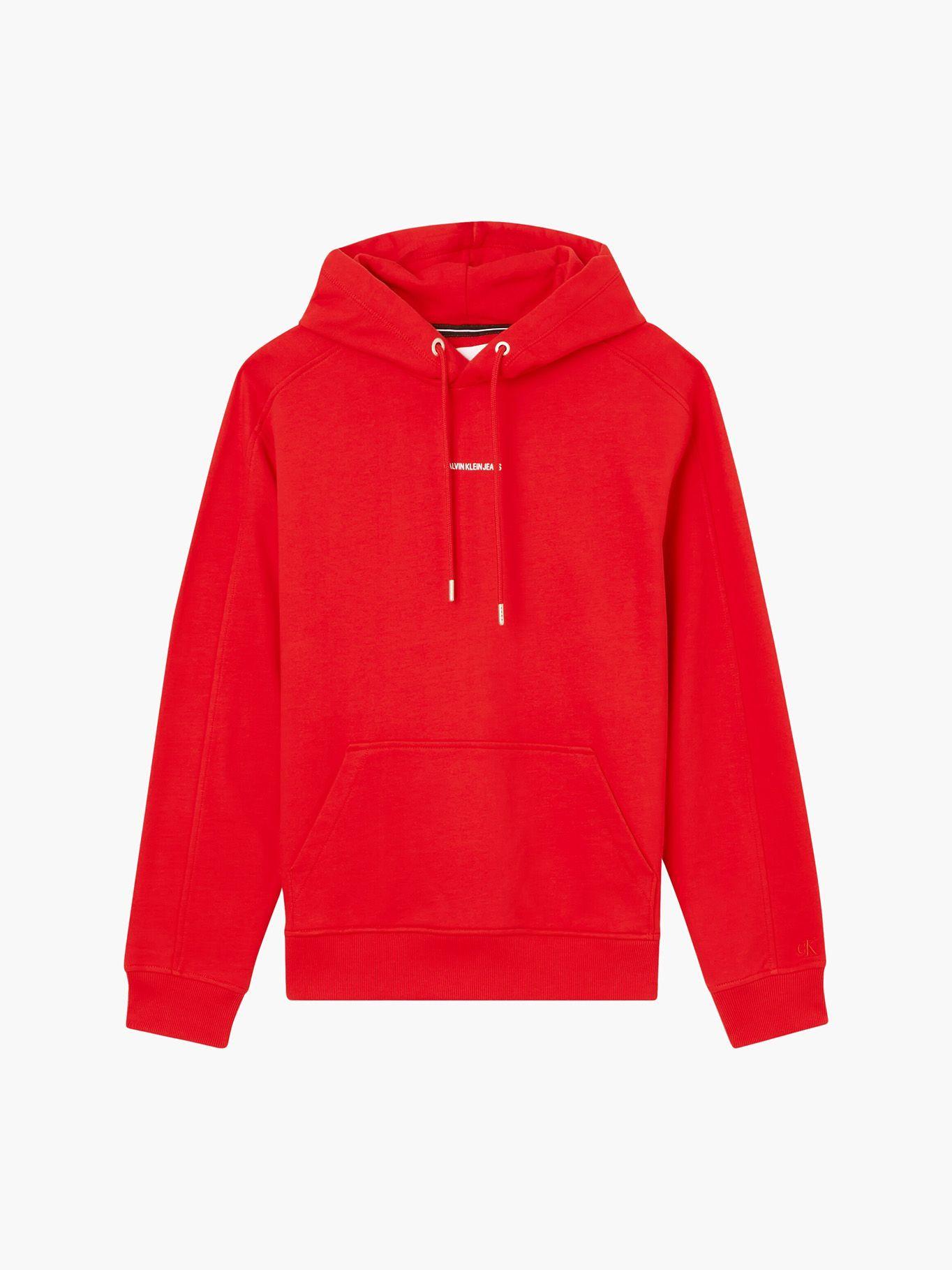 Hoodie Micro Branding Rojo Calvin Klein-4