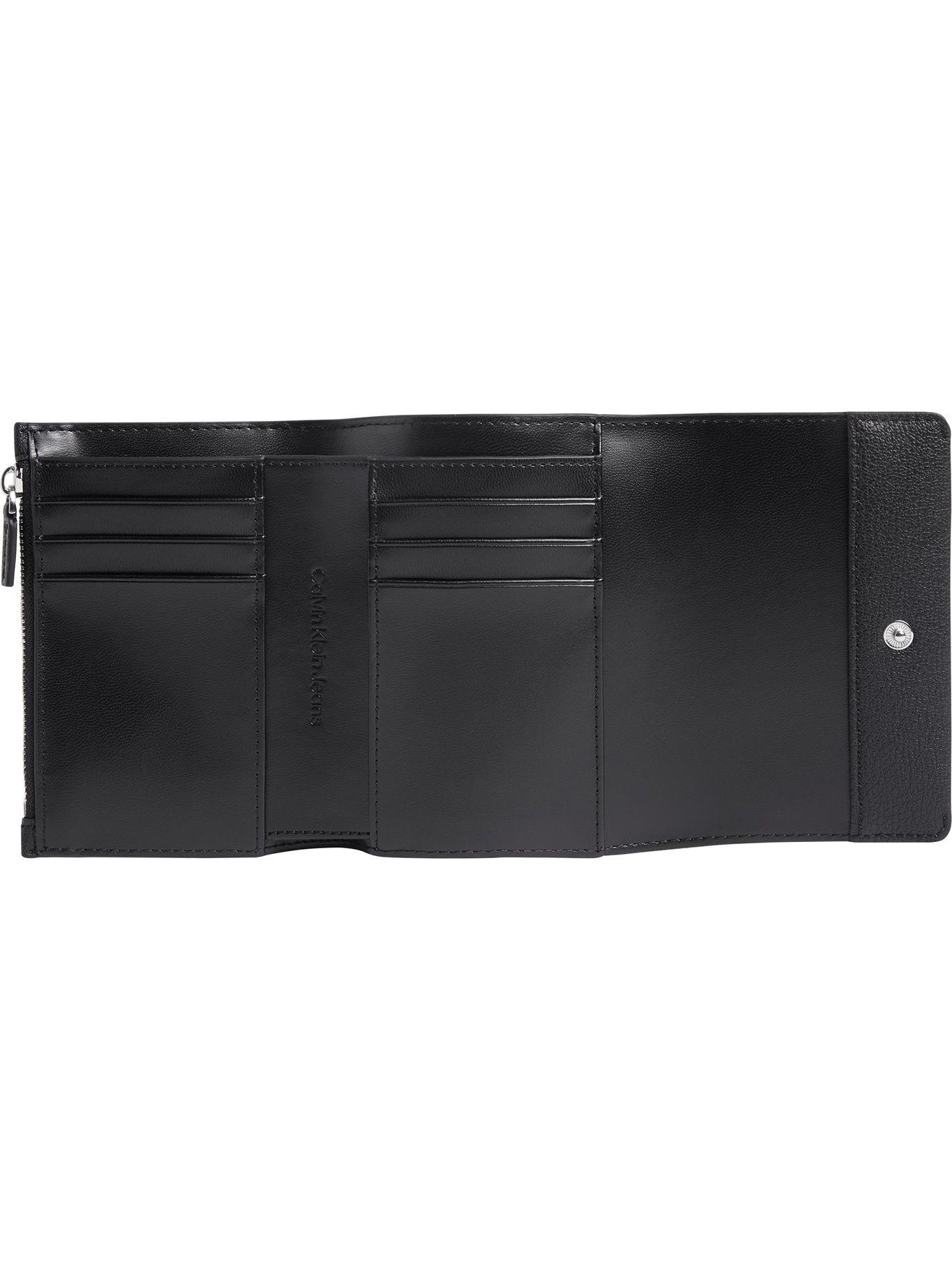 Billetera EU Minimal Monogram Trifold Med Negro Calvin Klein-1