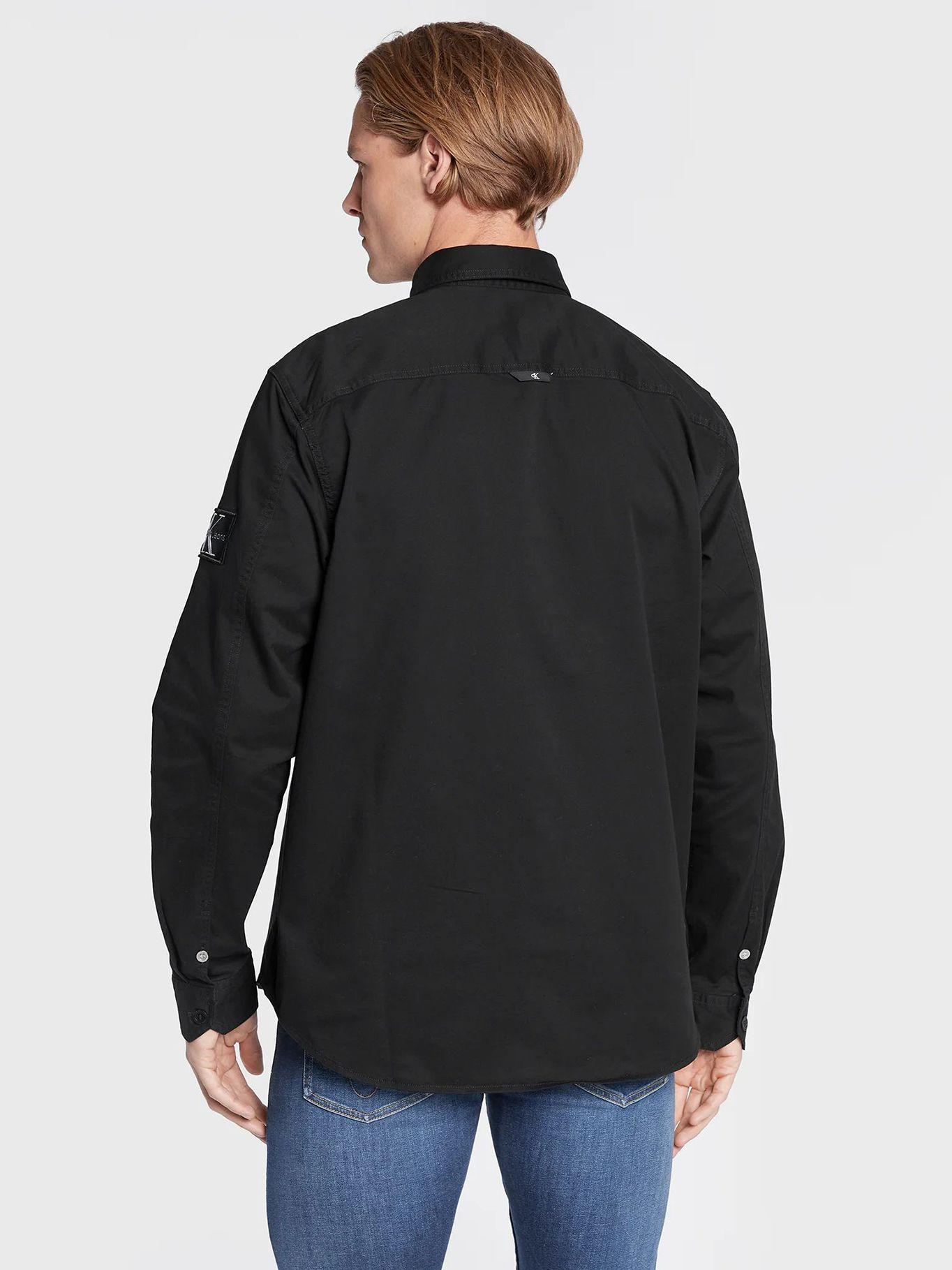 Camisa manga larga con logo Negro Calvin Klein-2