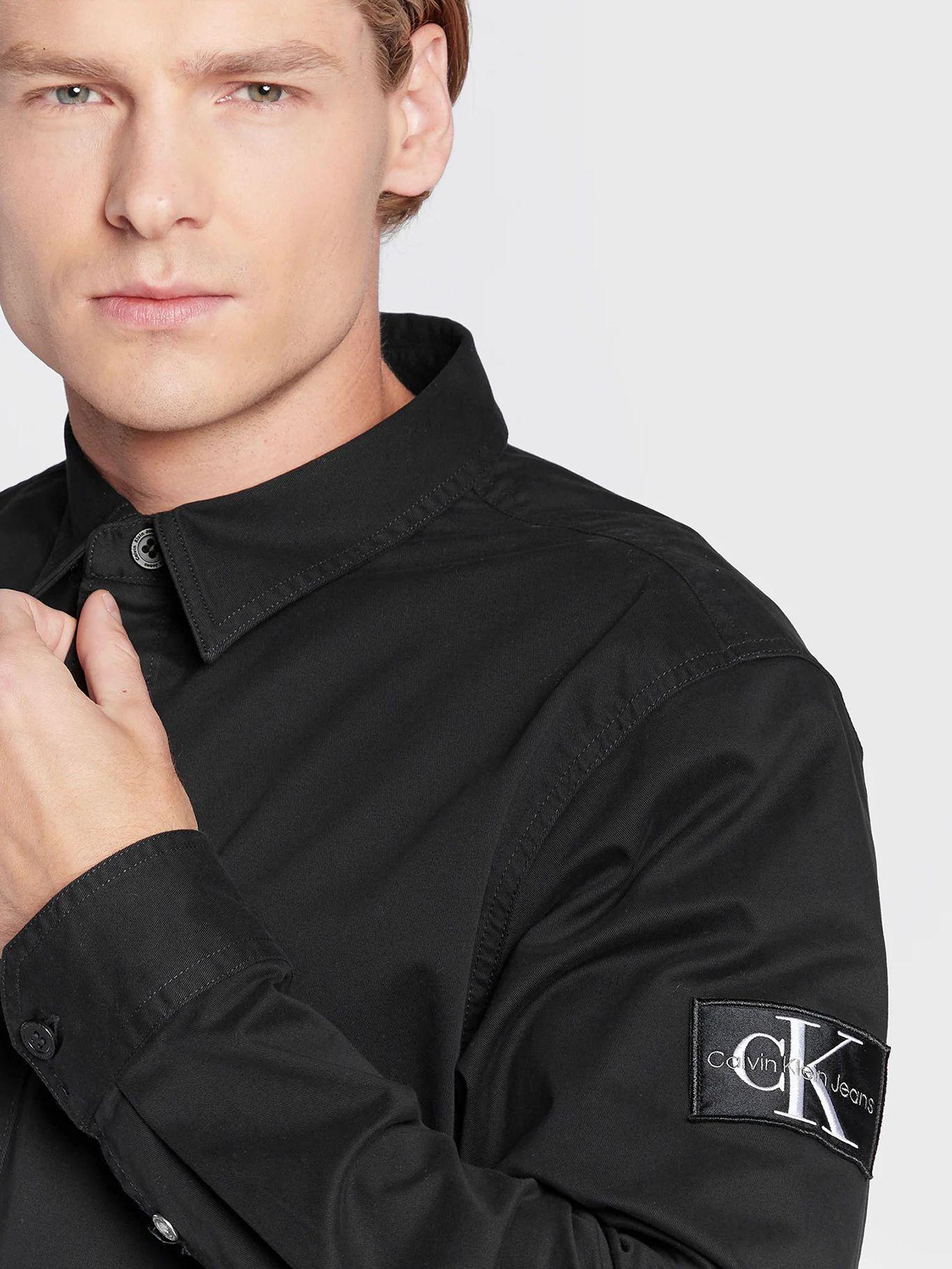 Camisa manga larga con logo Negro Calvin Klein-3
