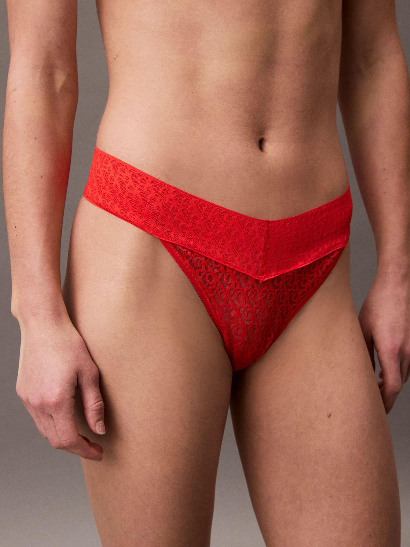 Colaless Icon Logo Lace Rojo Calvin Klein-4