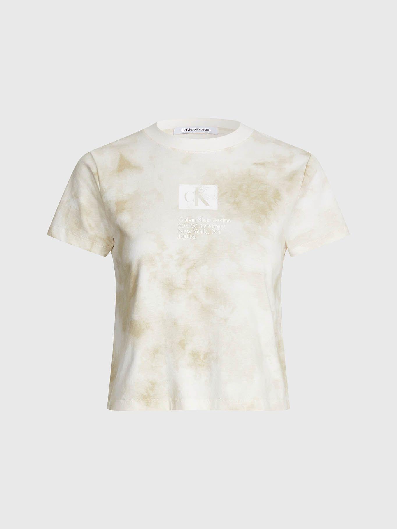 Camiseta Slim Tie Dye Blanco Calvin Klein-4