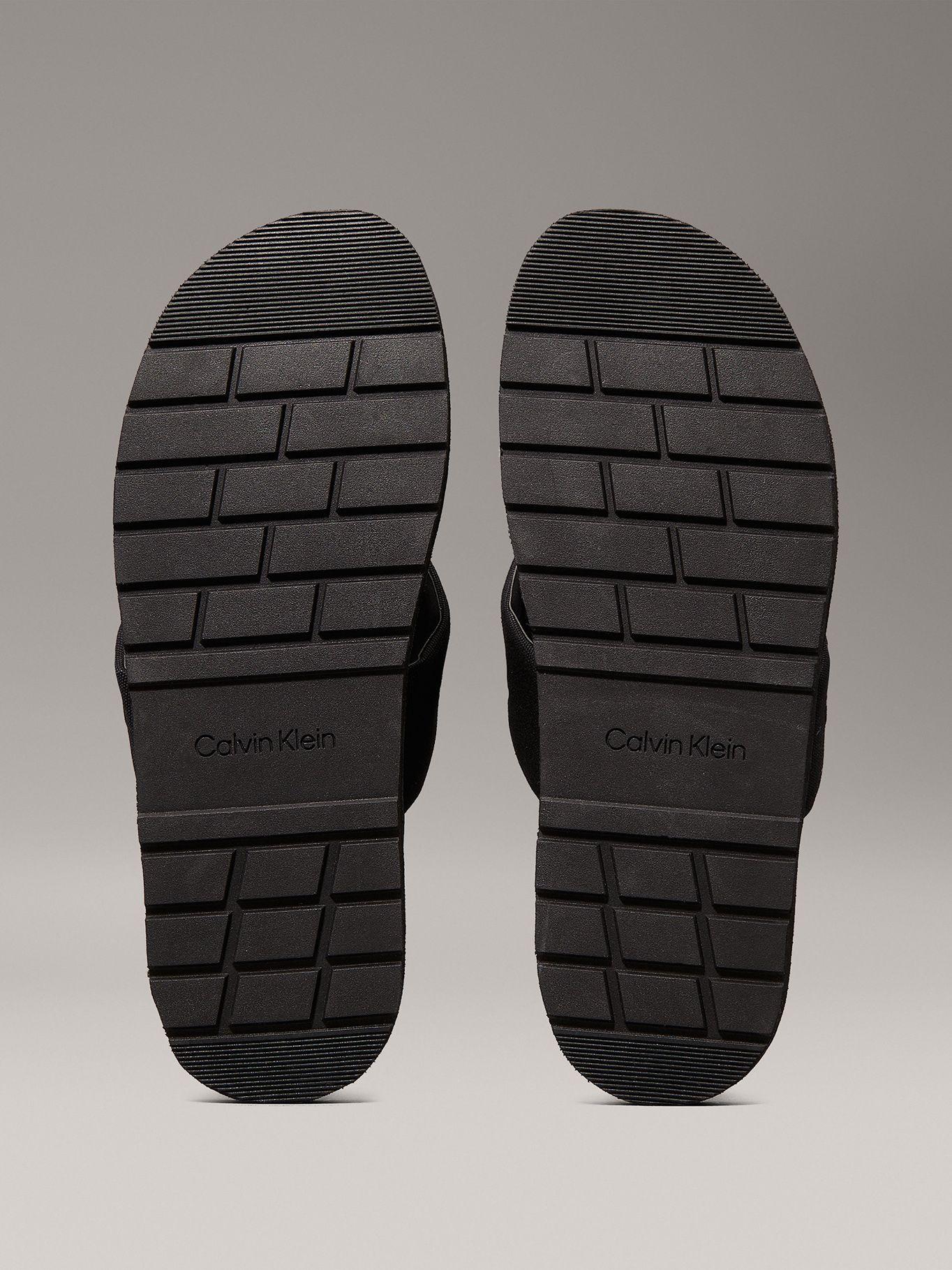 Sandalias de Lona con Logo Negro Calvin Klein-3