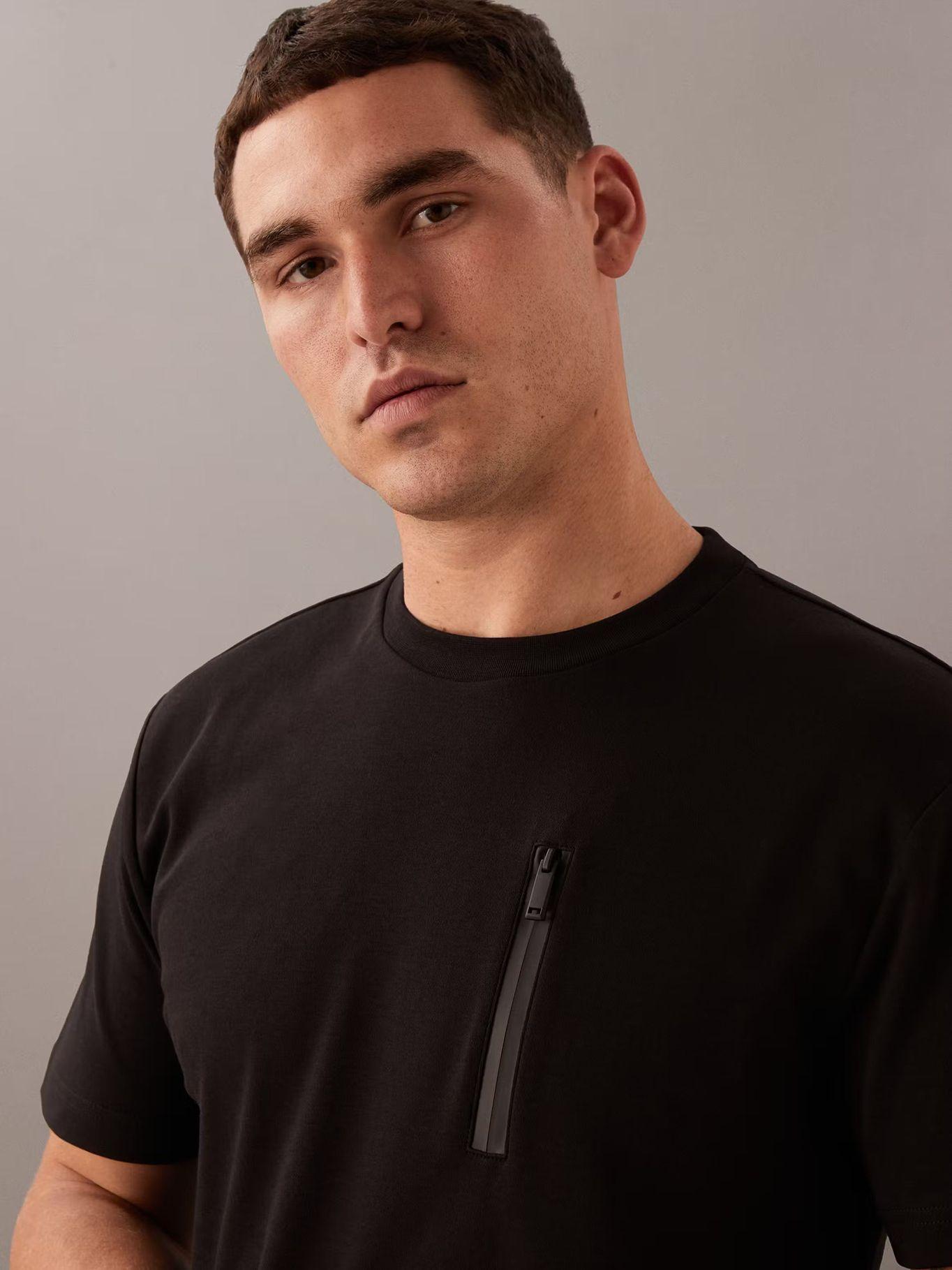 Polera Lux Tech Zip Pocket Negro Calvin Klein-3