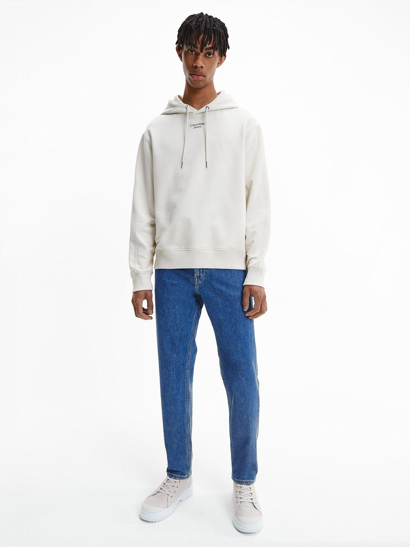 Hoodie Stacked Crema Calvin Klein-1