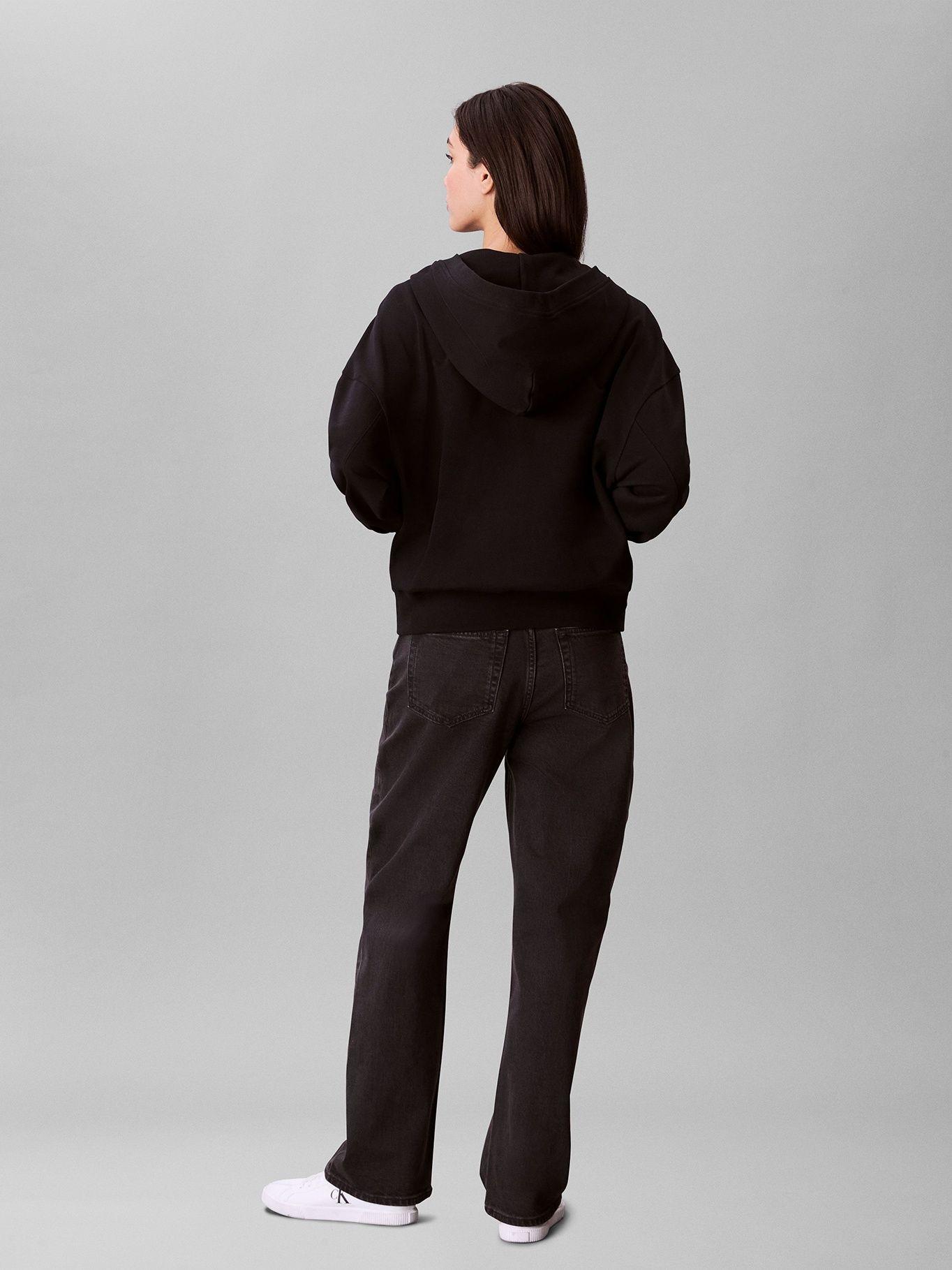 Polerón C Gorro Y Cierre Cremallera Negro Calvin Klein-2