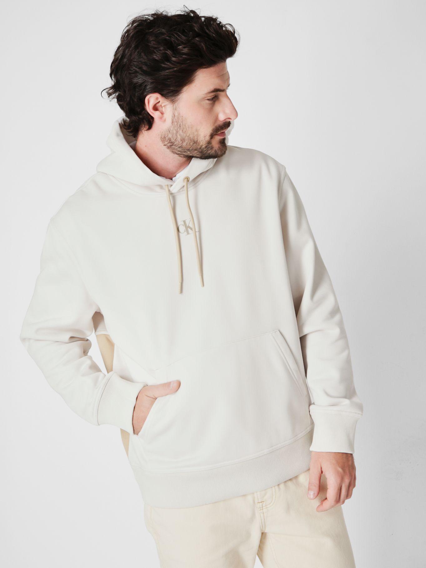 Polerón con Gorro Blocking  Beige Calvin Klein-0