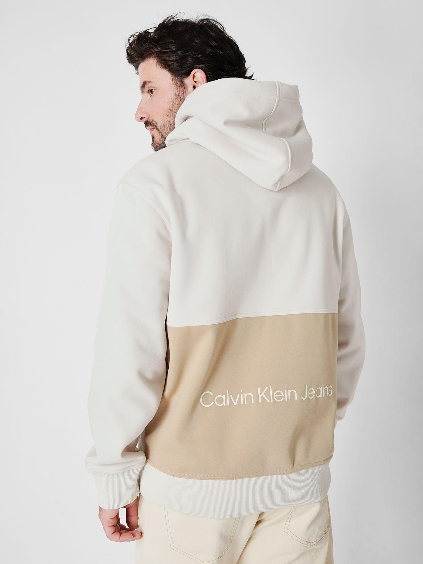 Polerón con Gorro Blocking  Beige Calvin Klein-2