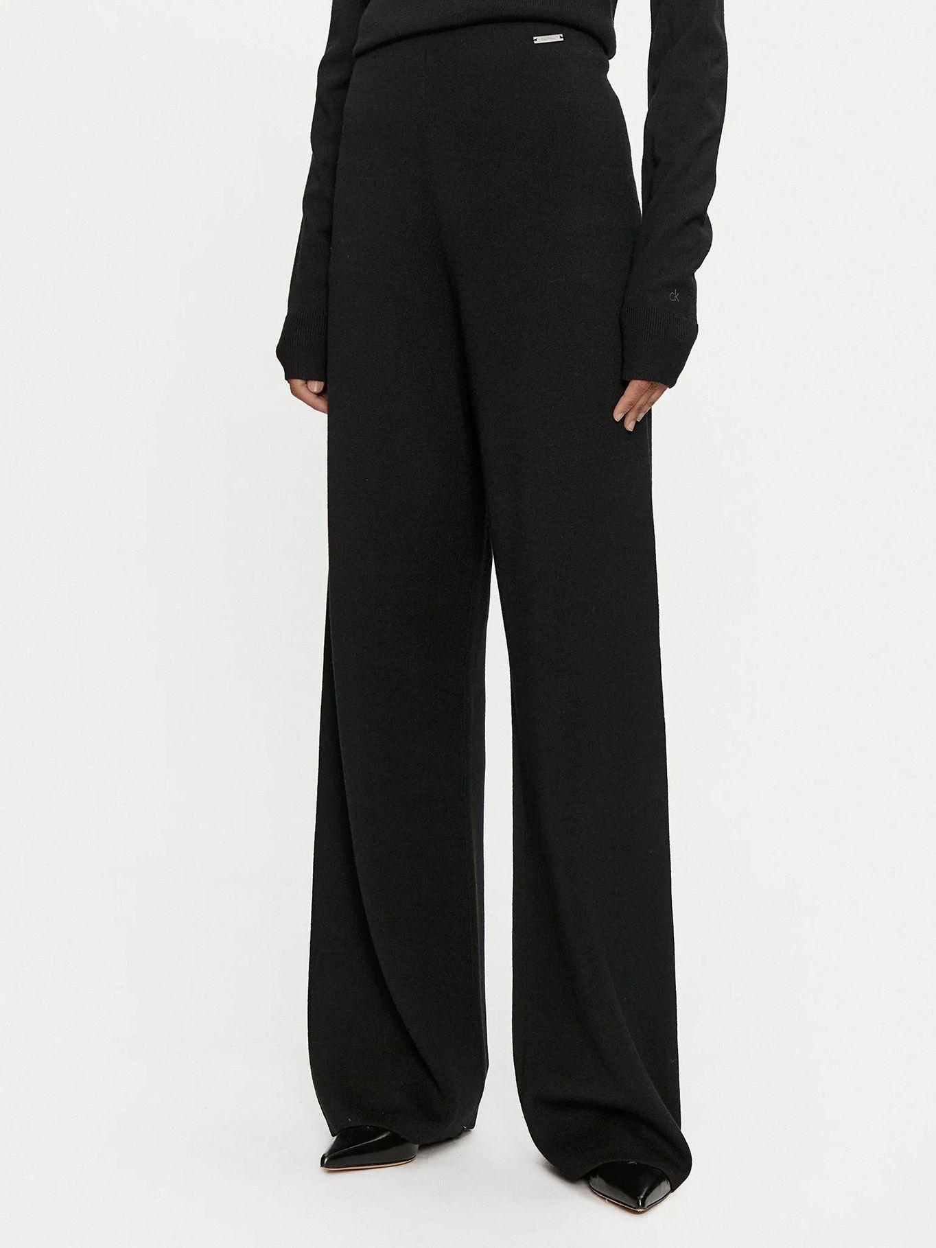 Pantalones Wool Blend Negro Calvin Klein-0