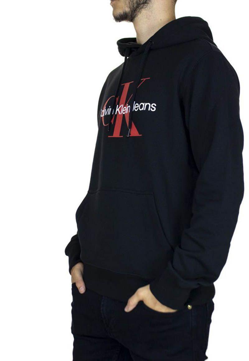 Hoodie Seasonal Monogram Negro 0GM Calvin Klein-2