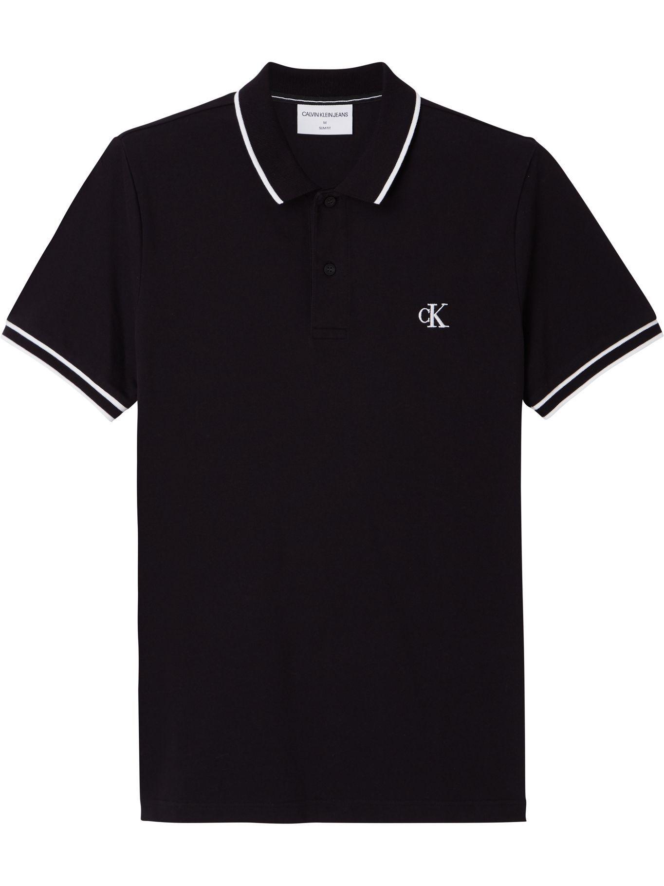 Polo Tipping Slim Negro Calvin Klein-3