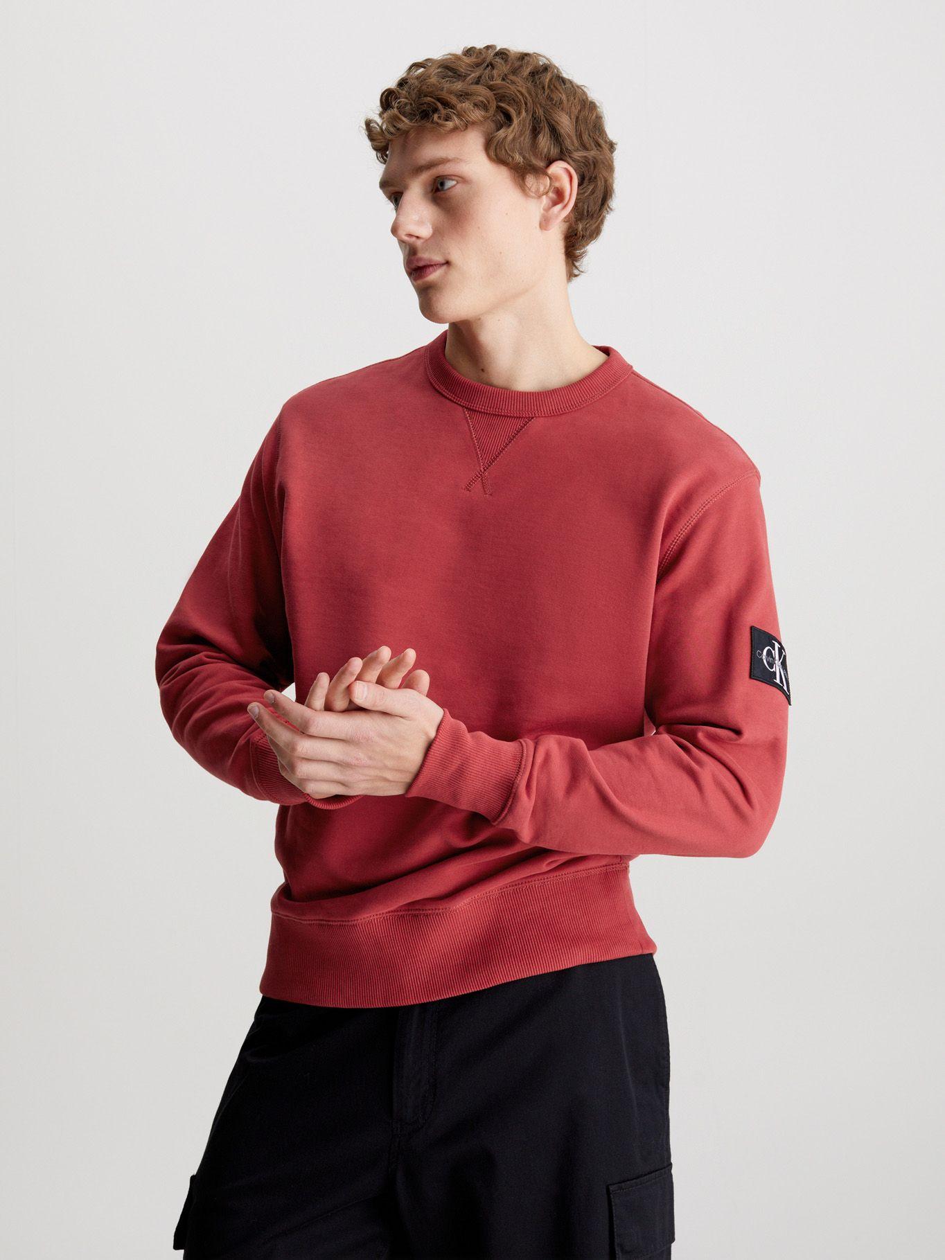 Polerón Badge Crew Neck Rojo Calvin Klein-0