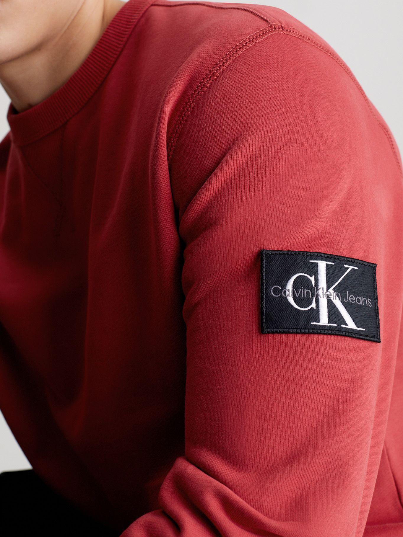 Polerón Badge Crew Neck Rojo Calvin Klein-3