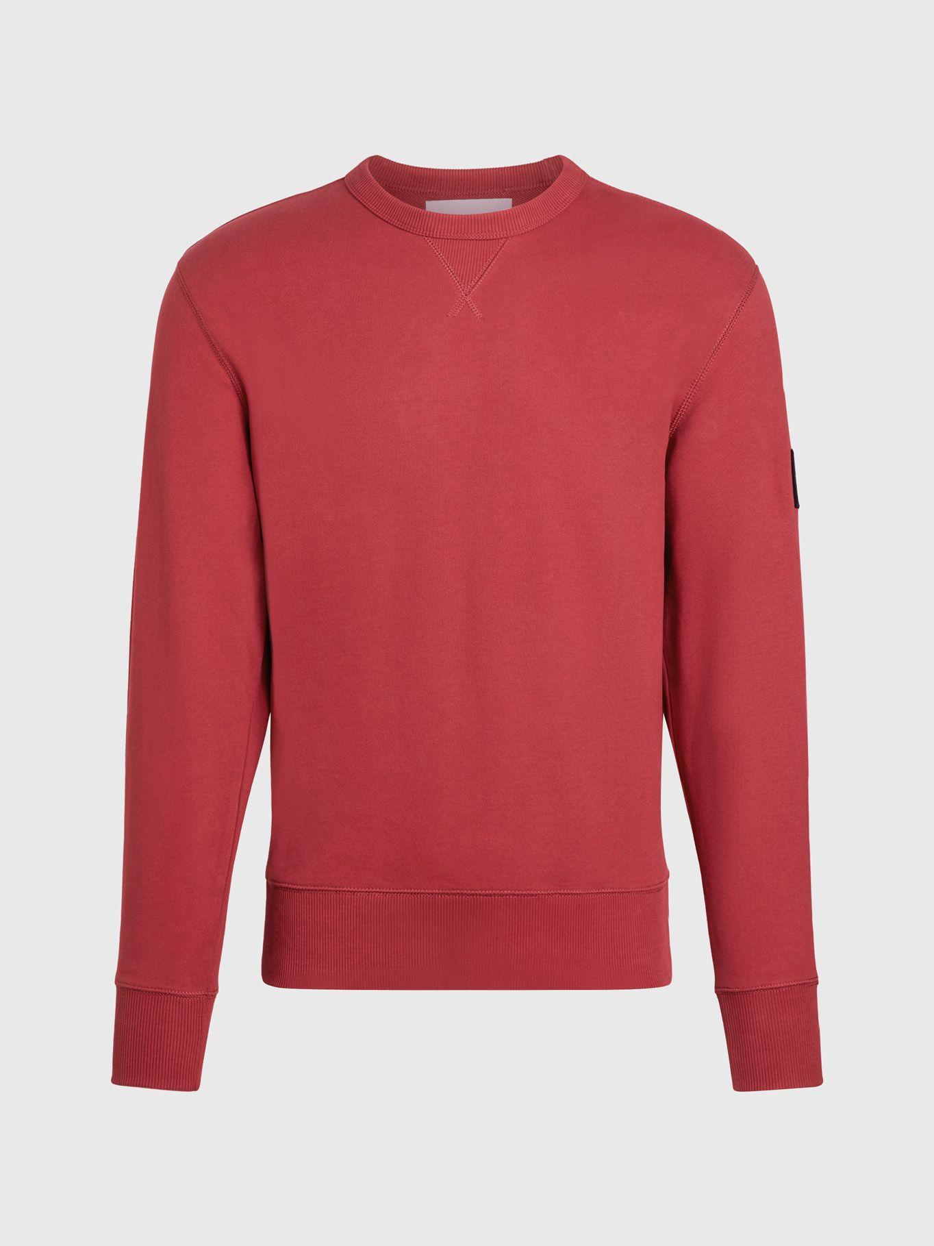 Polerón Badge Crew Neck Rojo Calvin Klein-4